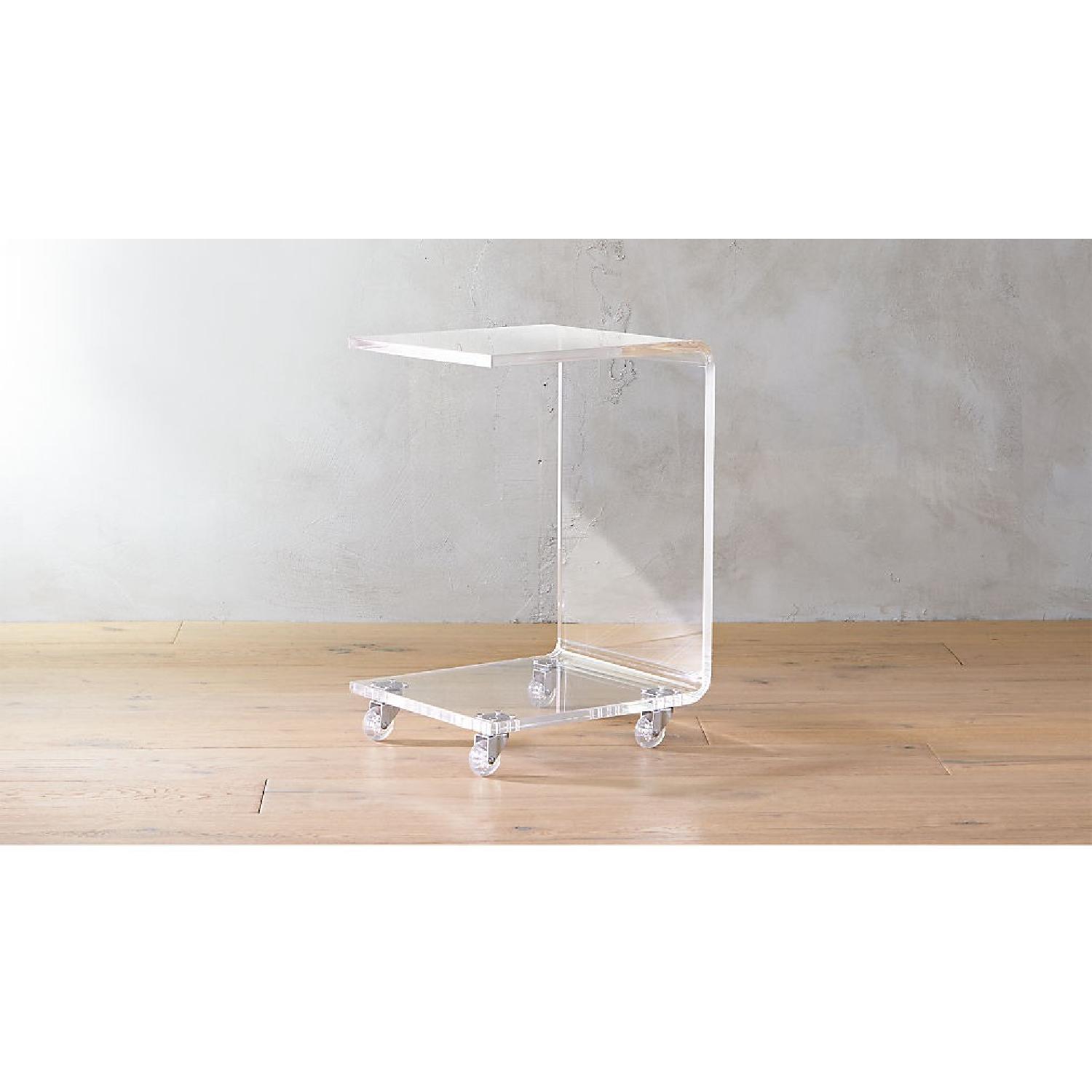 CB2 Peekaboo Acrylic Tall Coffee Table