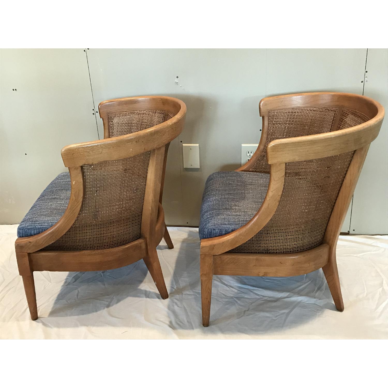 American of Martinsville Cane Barrel Chairs - image-2