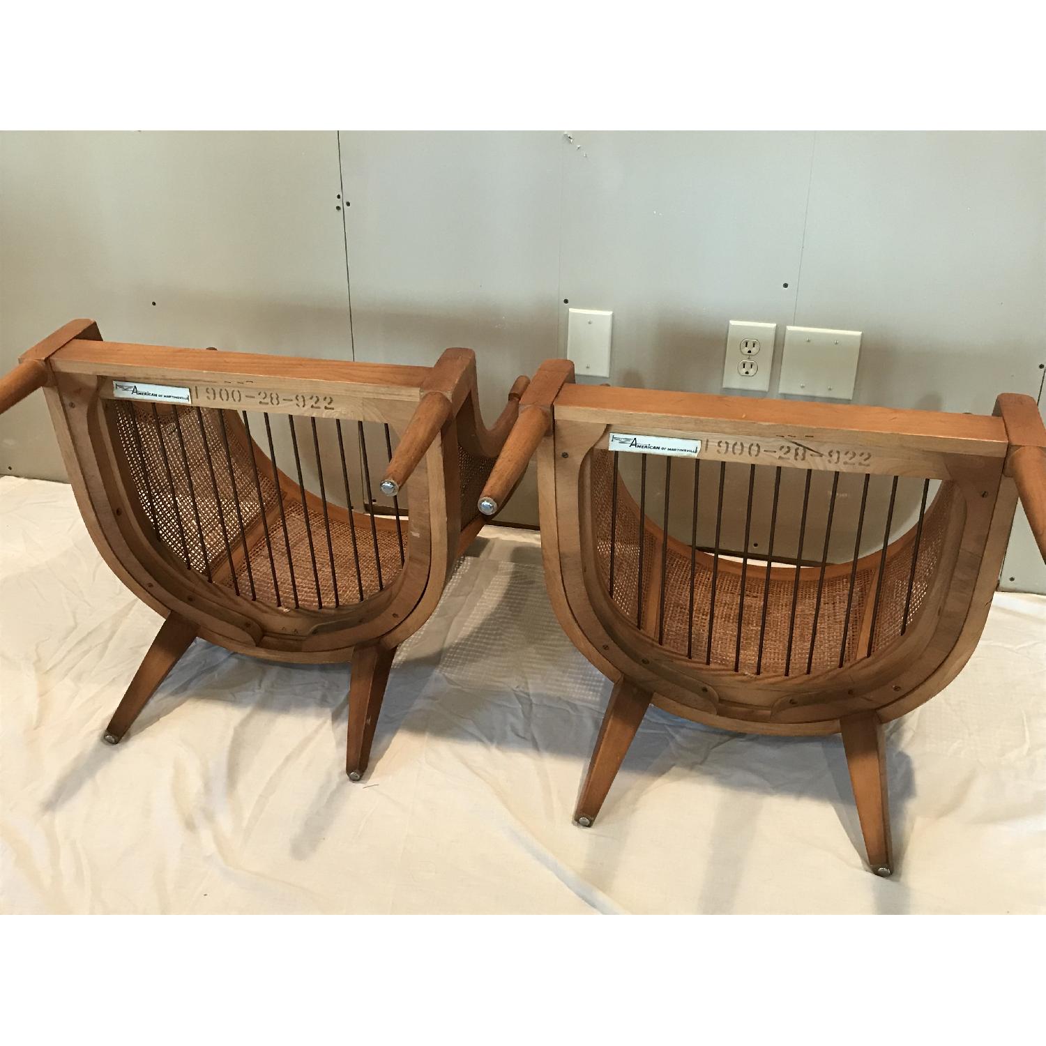 American of Martinsville Cane Barrel Chairs - image-12