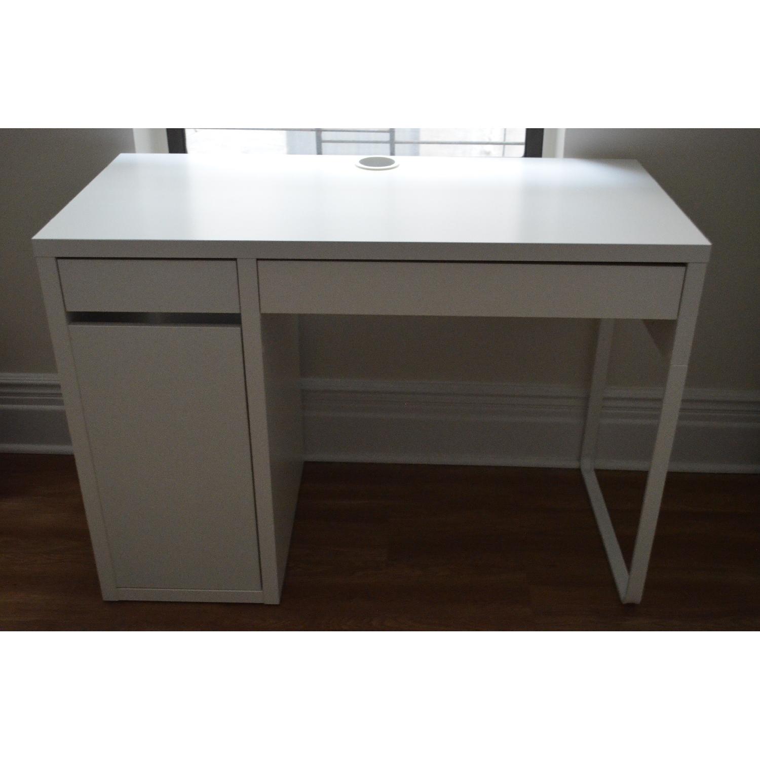 Ikea Micke White Desk & Desk Chair - image-1