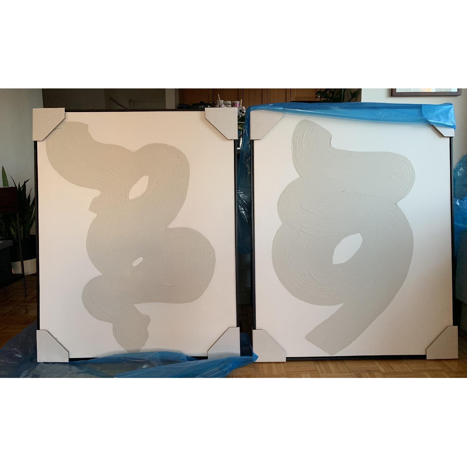 Williams Sonoma Neutral Swirl 2-Piece Art - image-4