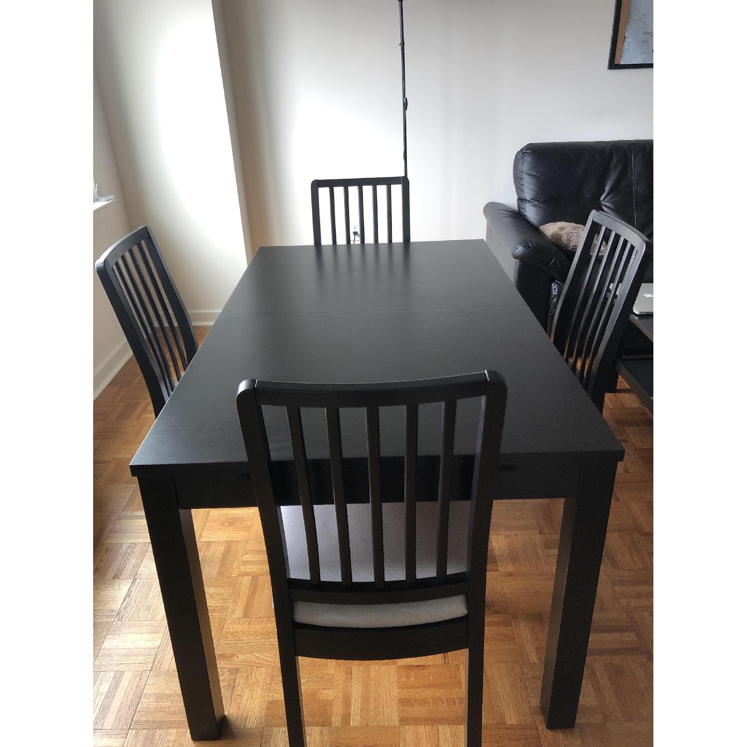 Ikea Bjursta Extendable Dining Table in Brown-Black - image-3
