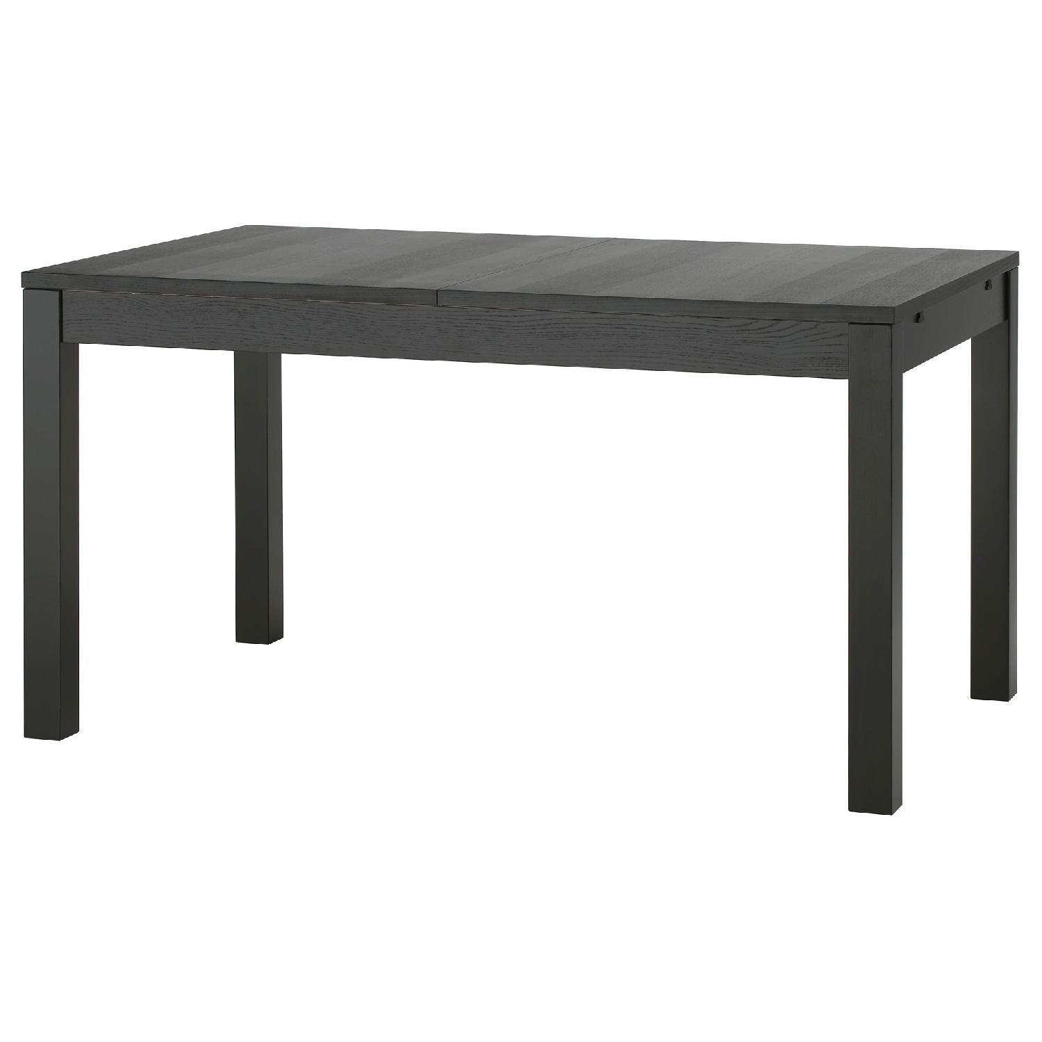 Ikea Bjursta Extendable Dining Table in Brown-Black - image-0