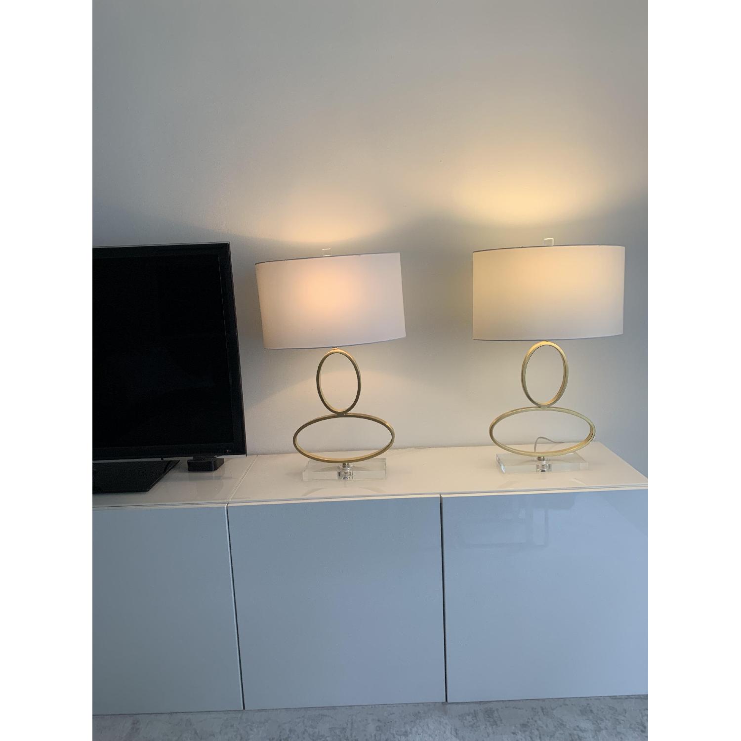 Gold Modern Oval Lamps - image-2