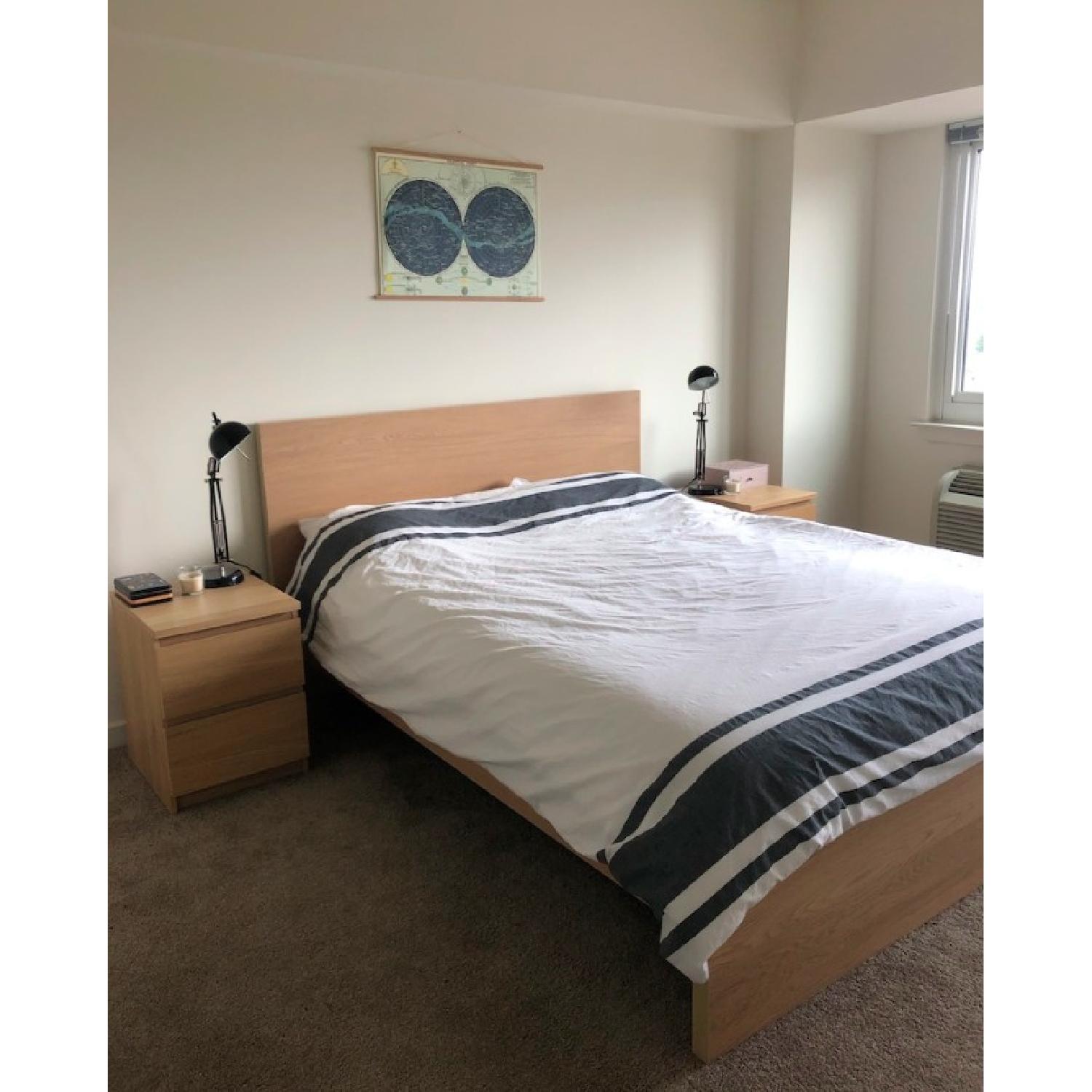 Ikea Malm Bed Frame w/ Headboard & Luroy AptDeco