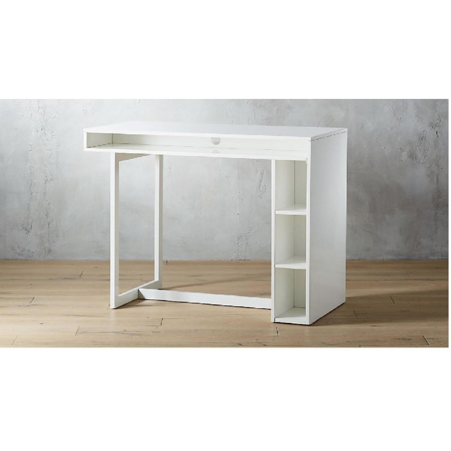 CB2 Public White Counter Height Table/Desk - image-1