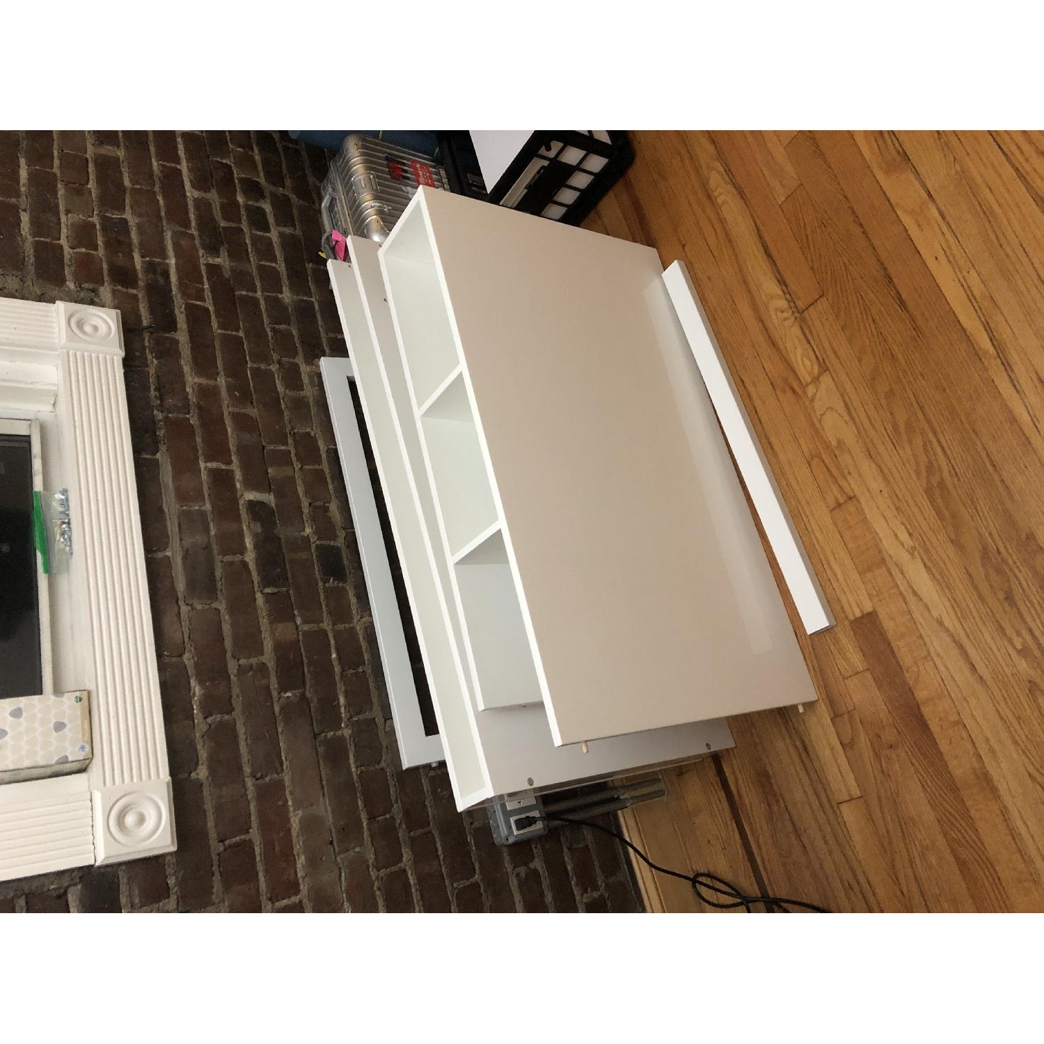 CB2 Public White Counter Height Table/Desk - image-6