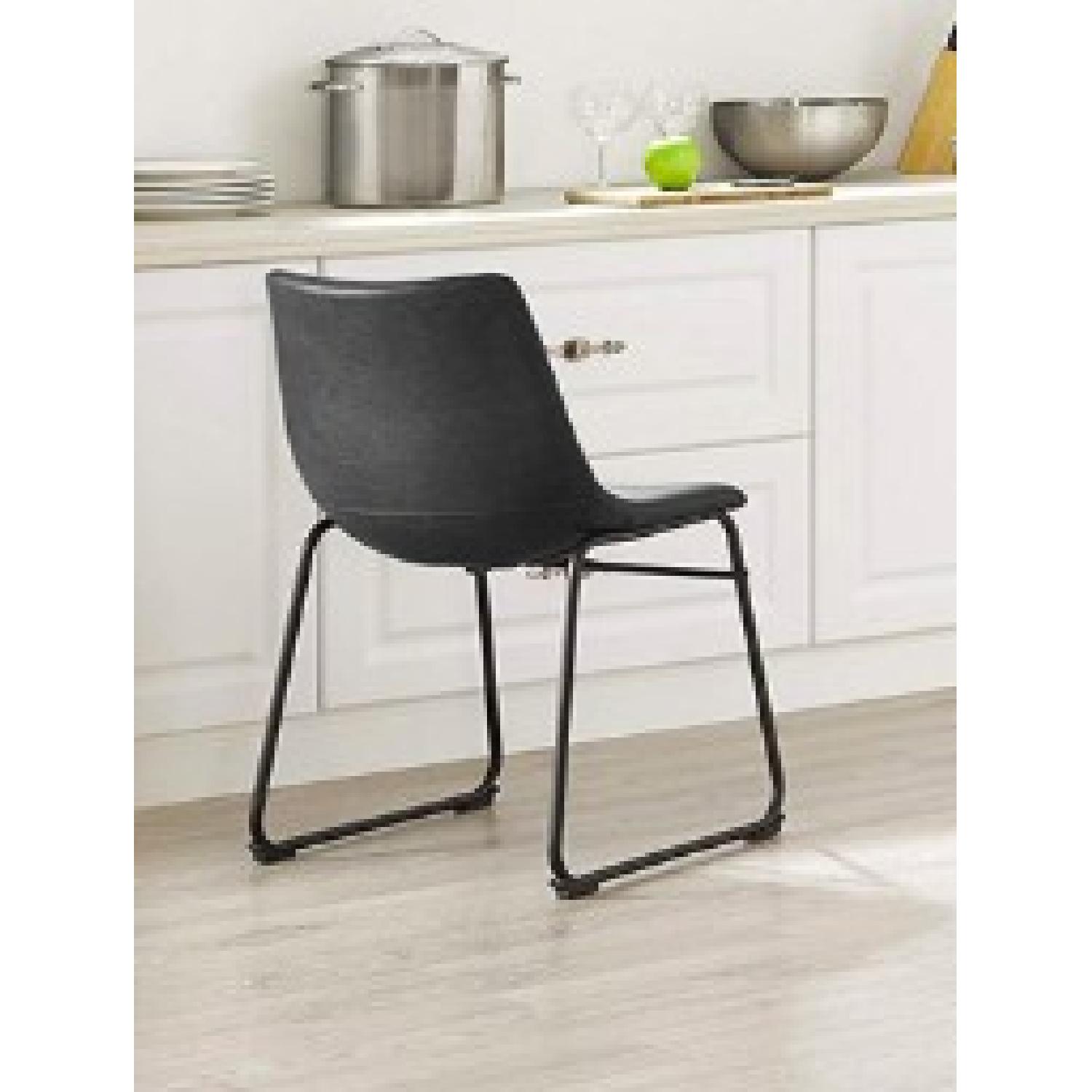 Modern Grey Faux Leather Dining Chairs - image-2