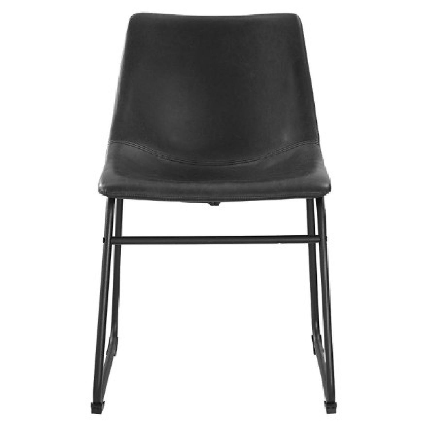 Modern Grey Faux Leather Dining Chairs AptDeco