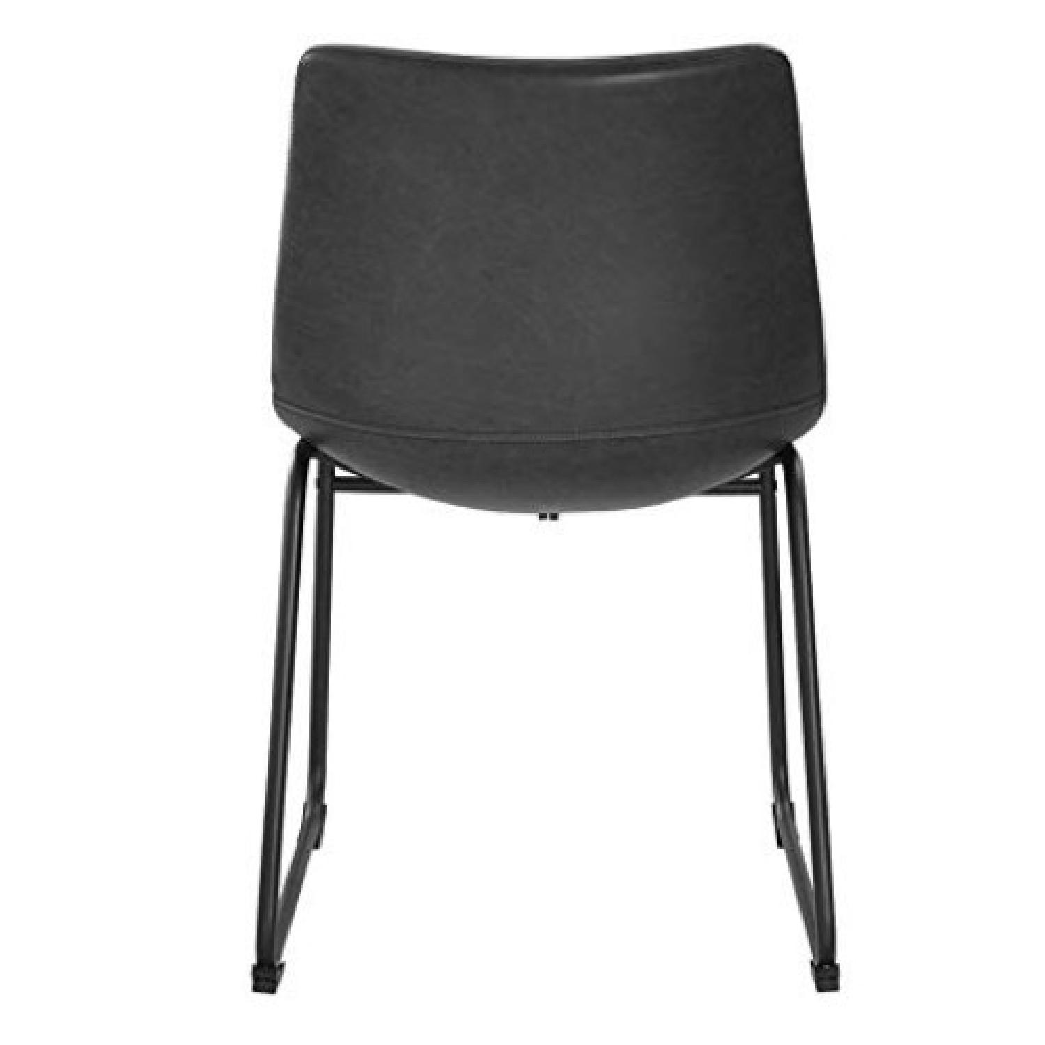 Modern Grey Faux Leather Dining Chairs AptDeco