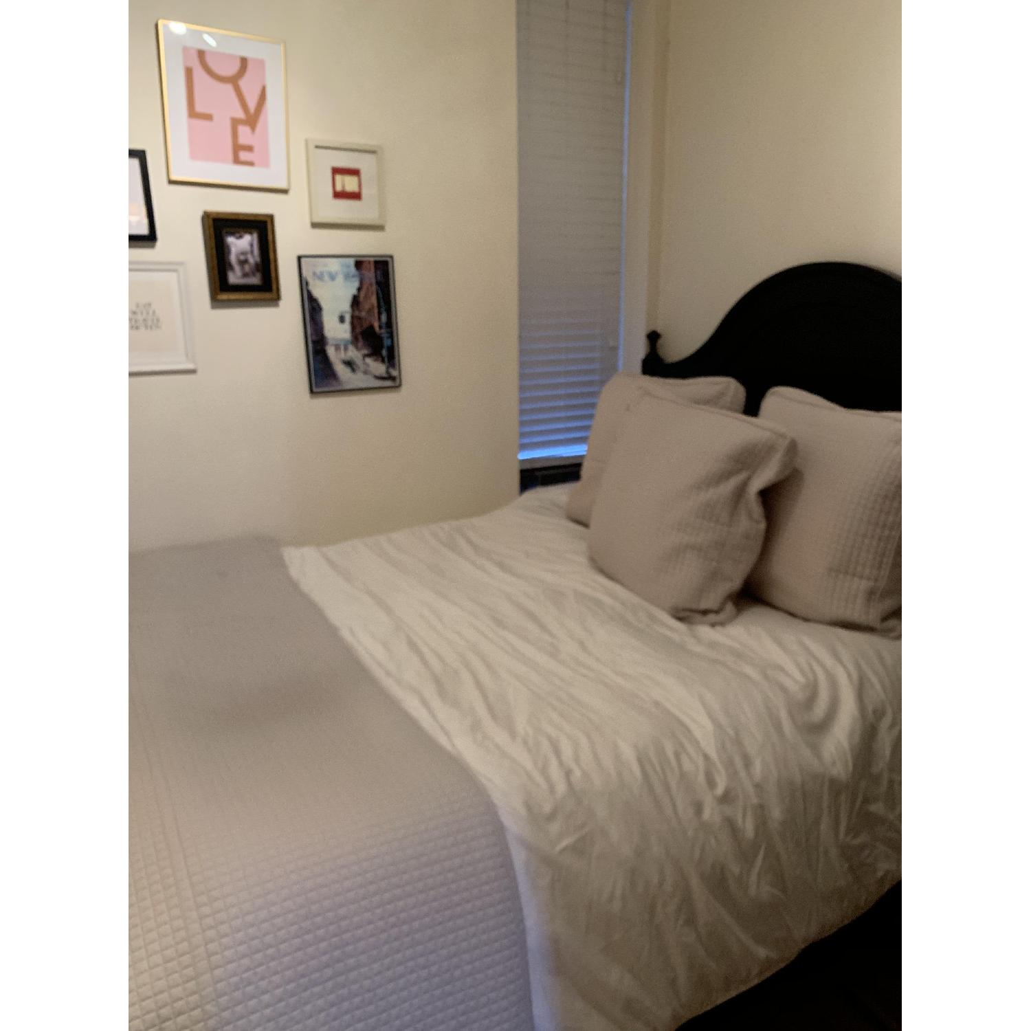 Black Wood Queen Size Bed Frame - image-1