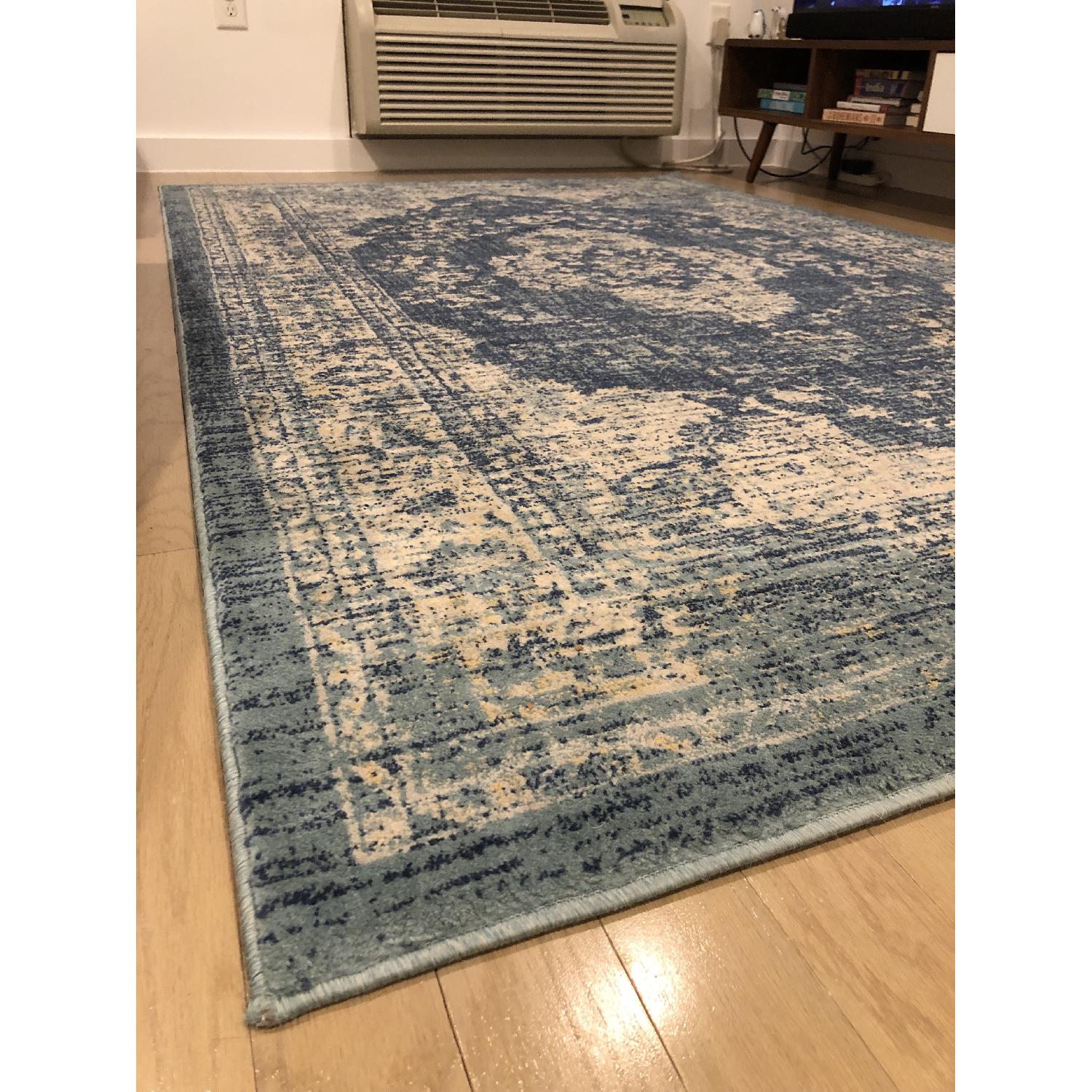 Jae Navy Blue Tibetan Area Rug AptDeco