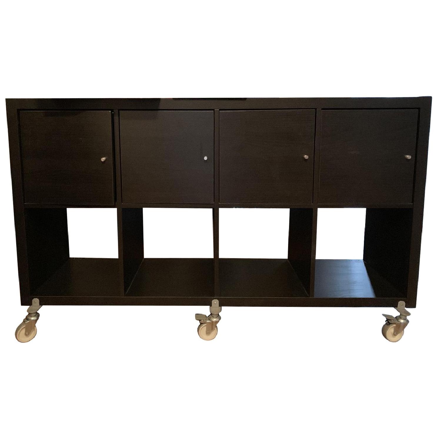 Ikea Kallax Shelving Unit On Casters W 4 Drawers Aptdeco