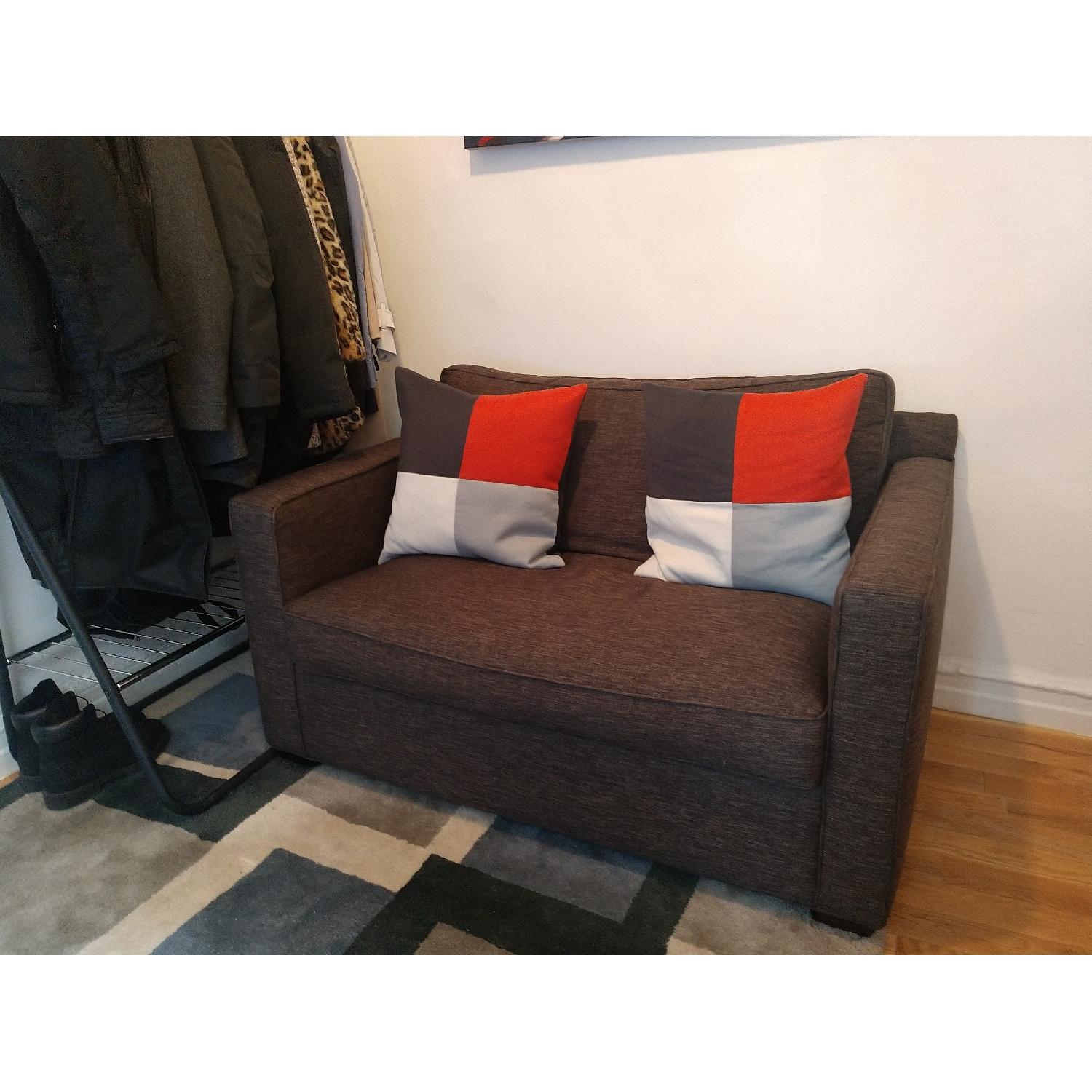 Crate & Barrel Davis Twin Sleeper Loveseat - image-1