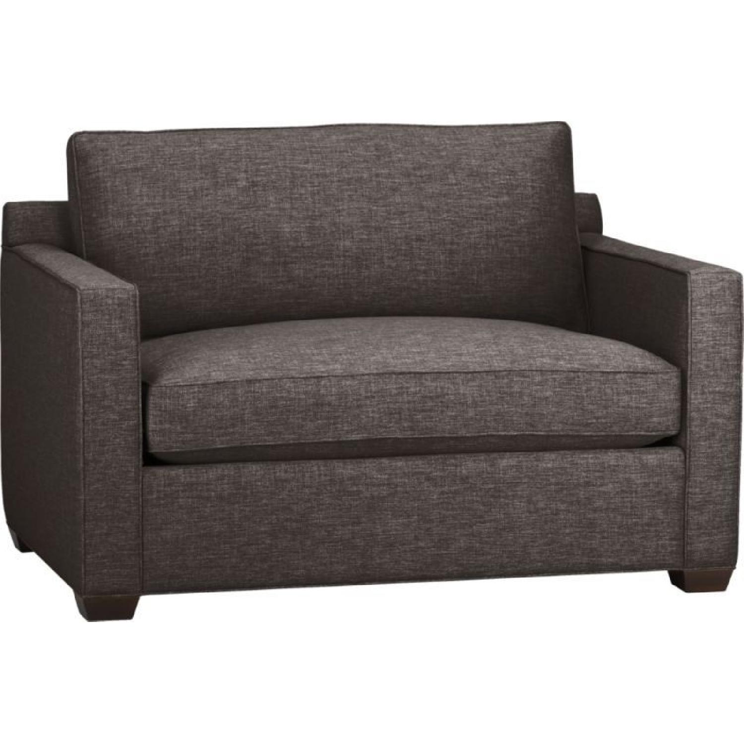 Crate & Barrel Davis Twin Sleeper Loveseat - image-0