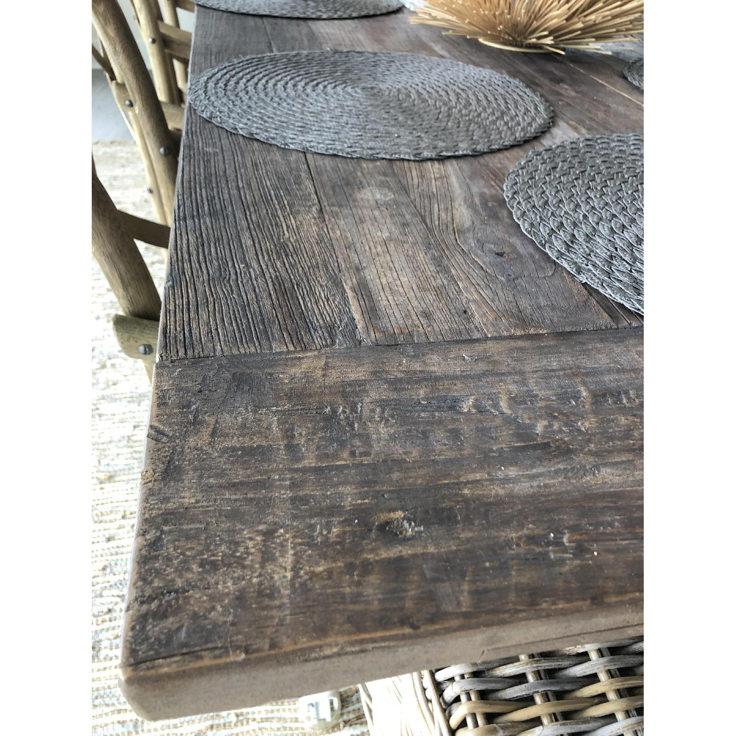 Restoration Hardware Reclaimed Wood Dining Table w/ 8 Chairs - image-3