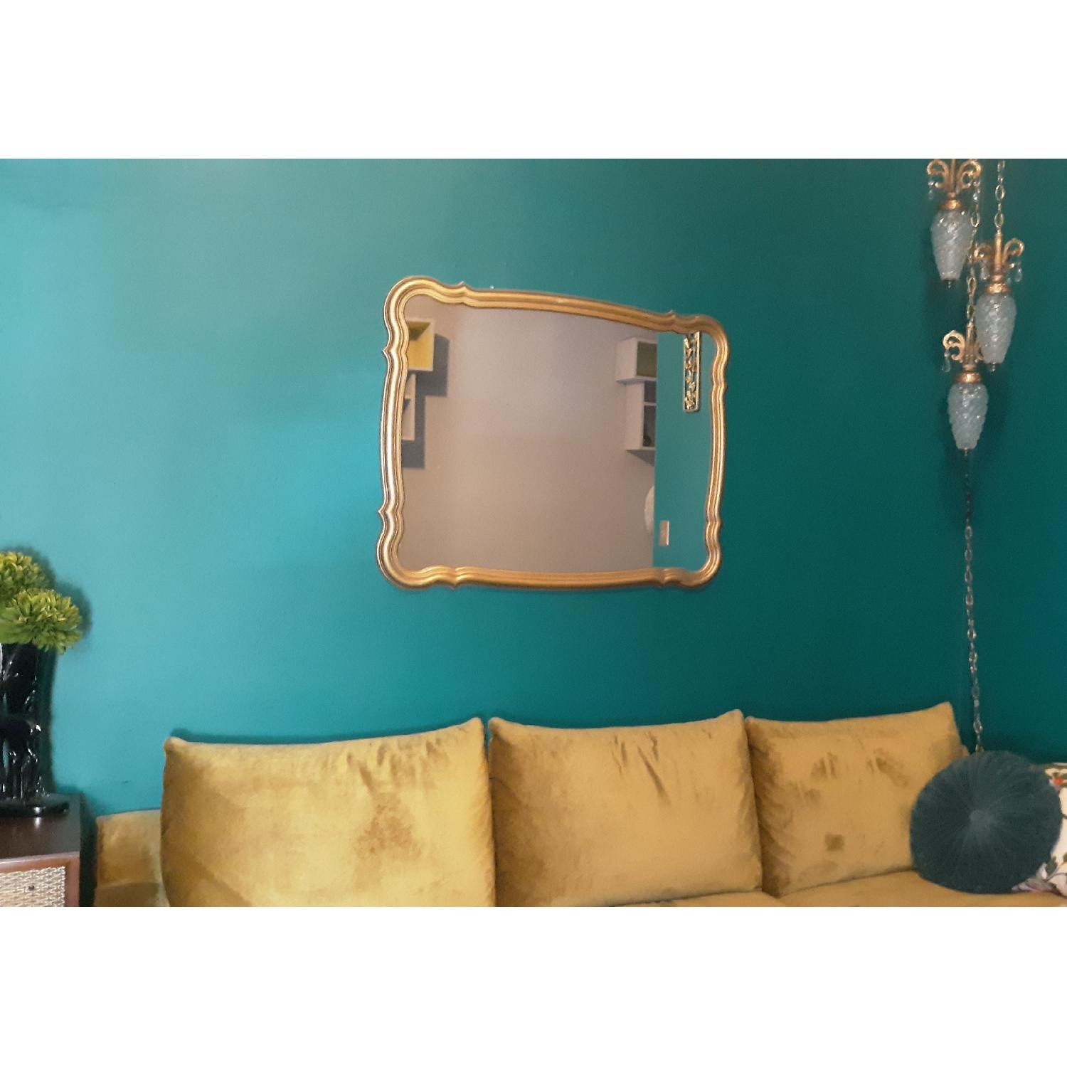 Vintage Large Decorative Gold Framed Mirror - image-3