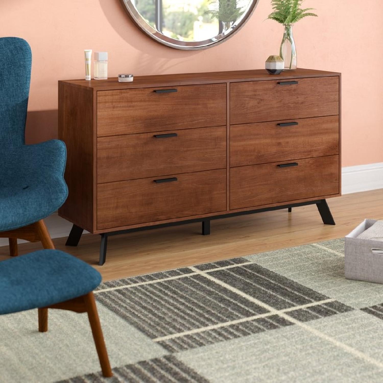 Zipcode Design Vintage Umber 6 Drawer Double Chest - image-1