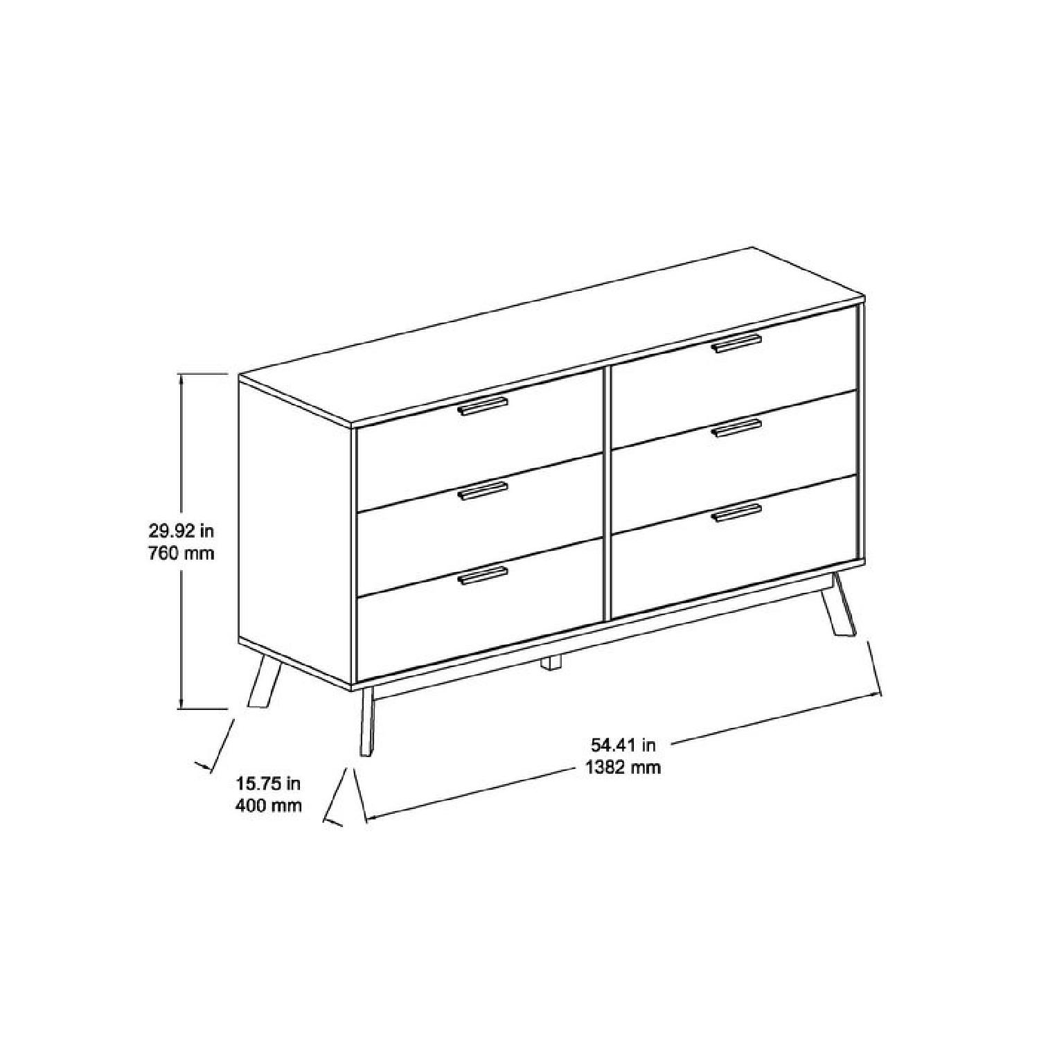 Zipcode Design Vintage Umber 6 Drawer Double Chest - image-5