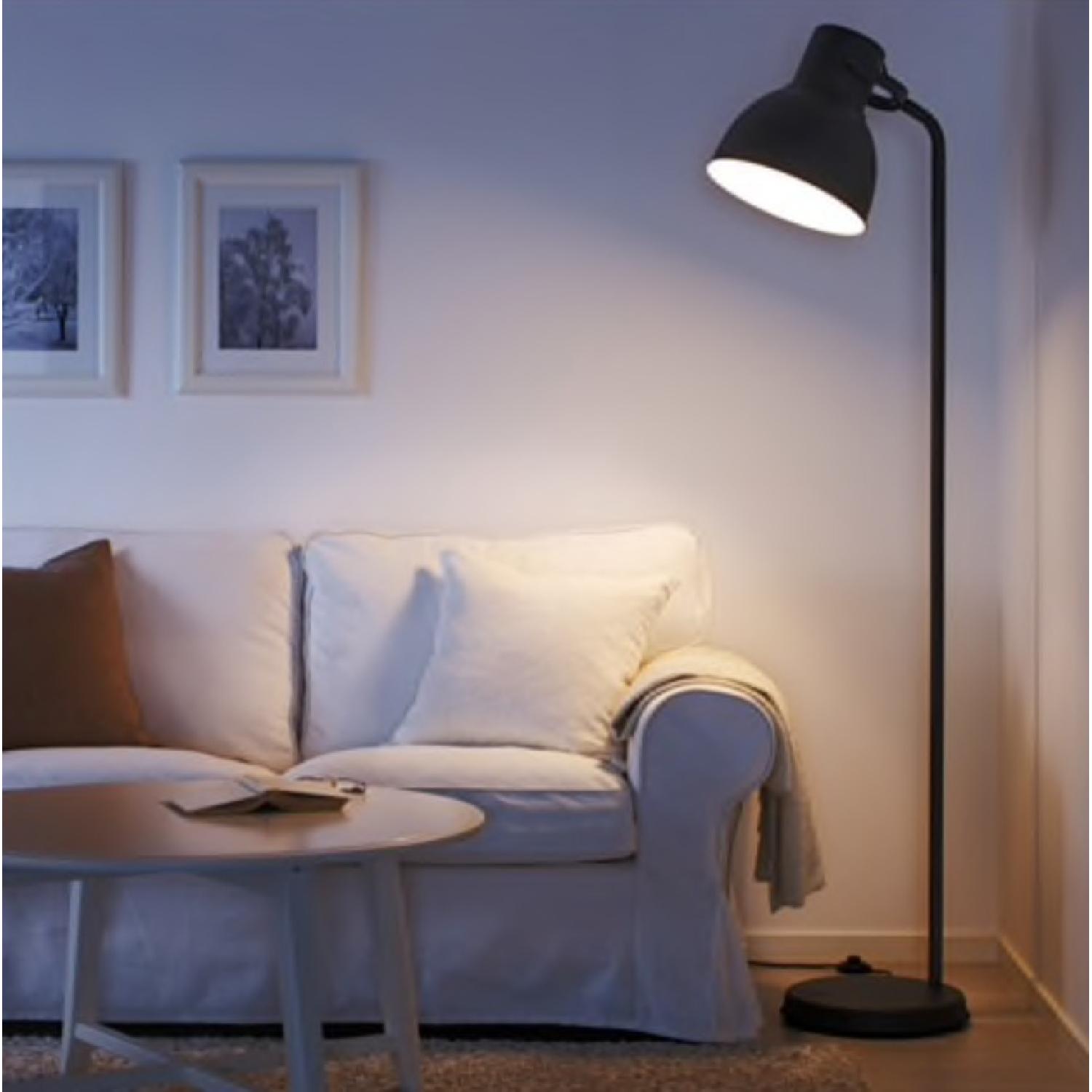 Ikea Hektar Dark Gray Floor Lamp w/ LED Bulb - image-4
