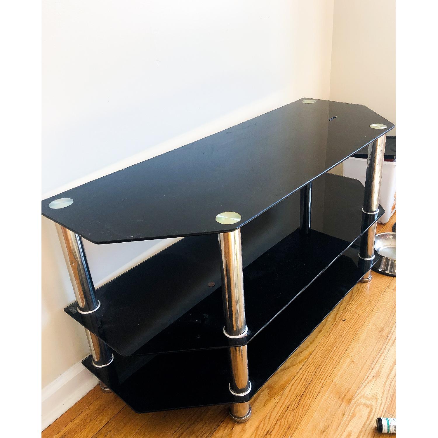 Flash Furniture North Beach Black Glass TV Stand - image-2