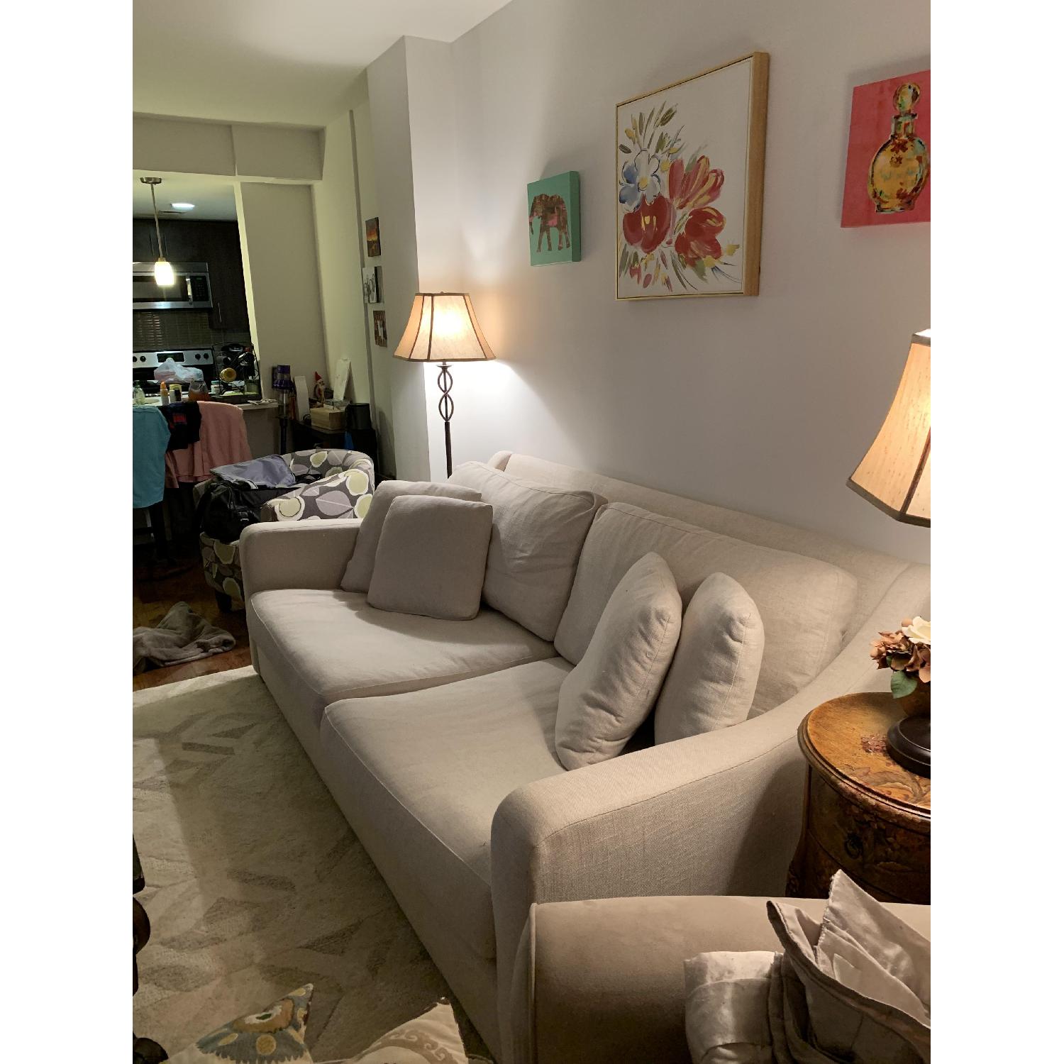 Crate & Barrel Beige Sofa - image-4