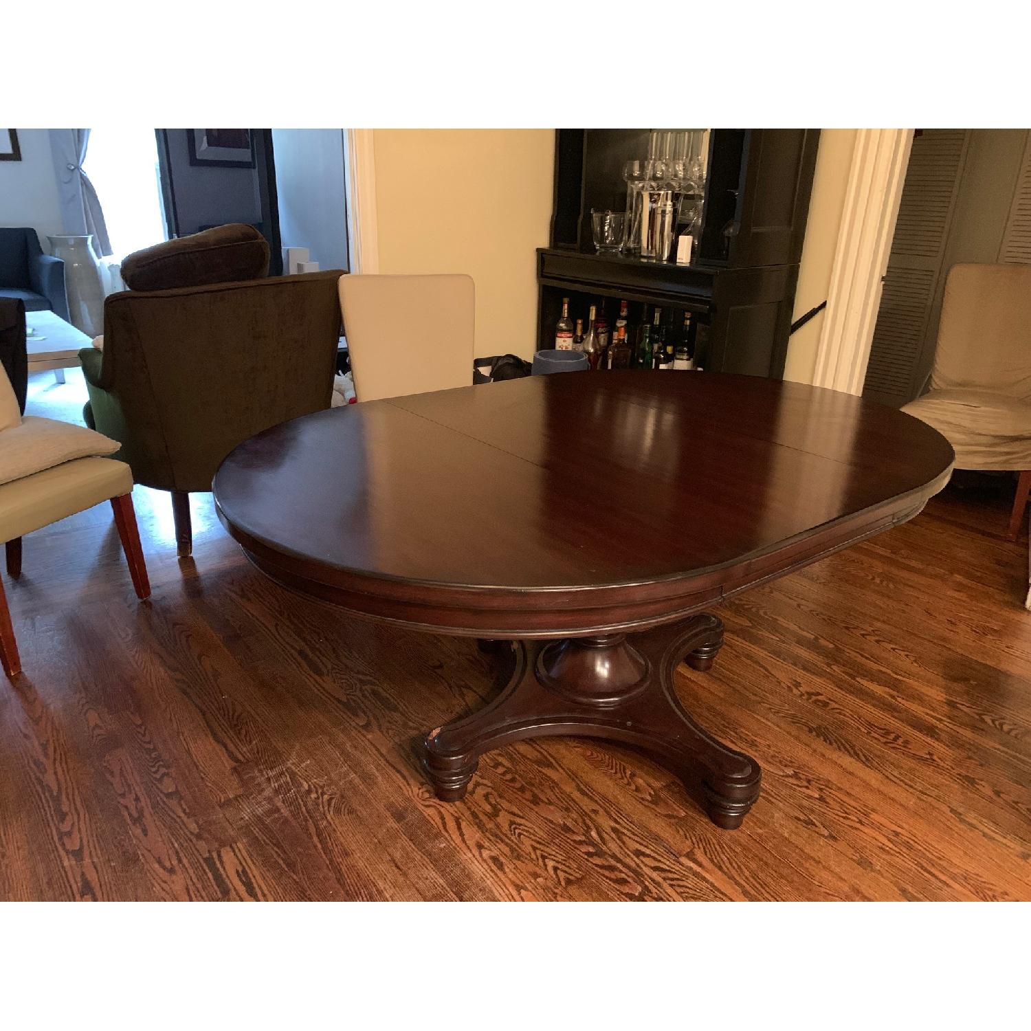 Pottery Barn Round Extension Table - image-1