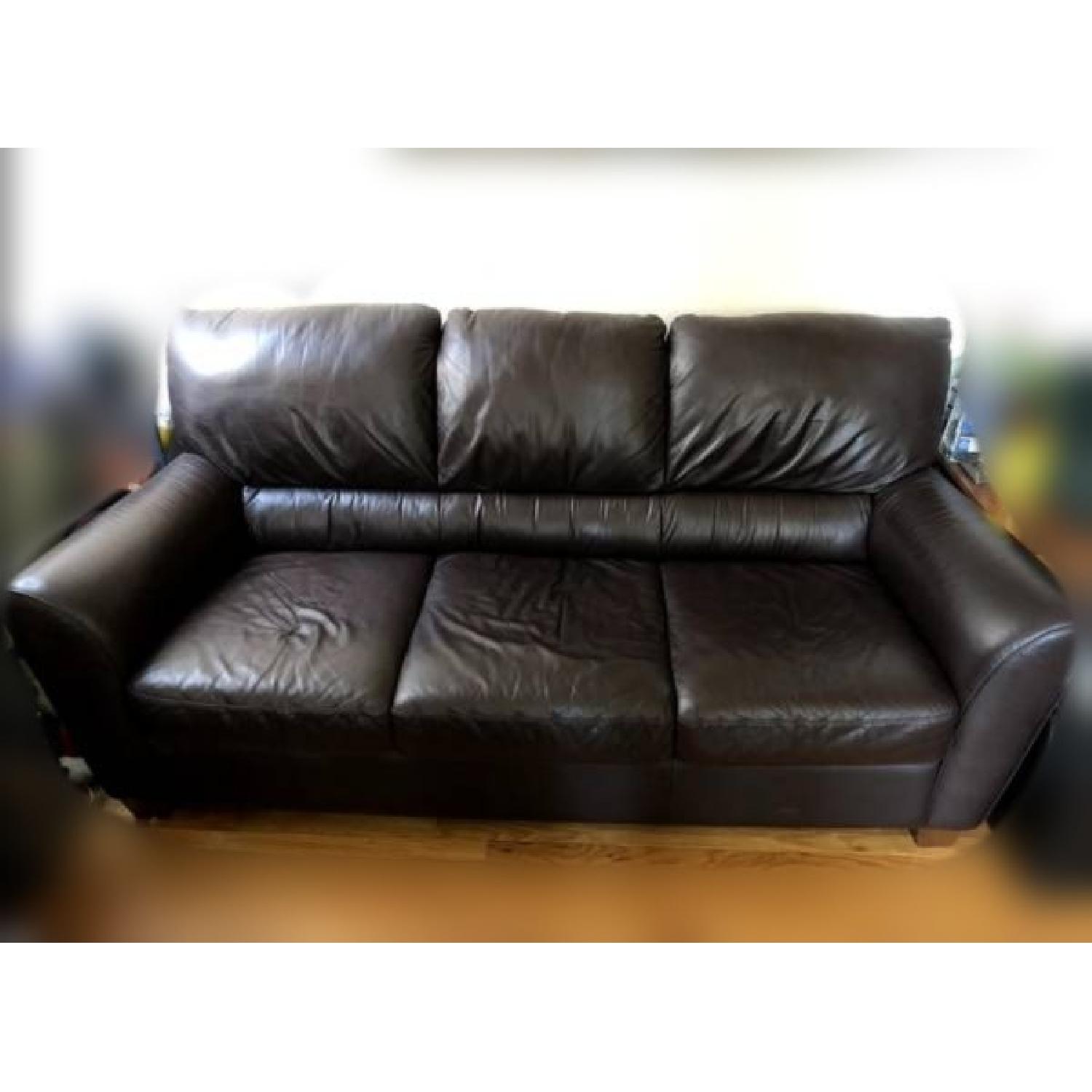 Ikea Leather Sofa AptDeco
