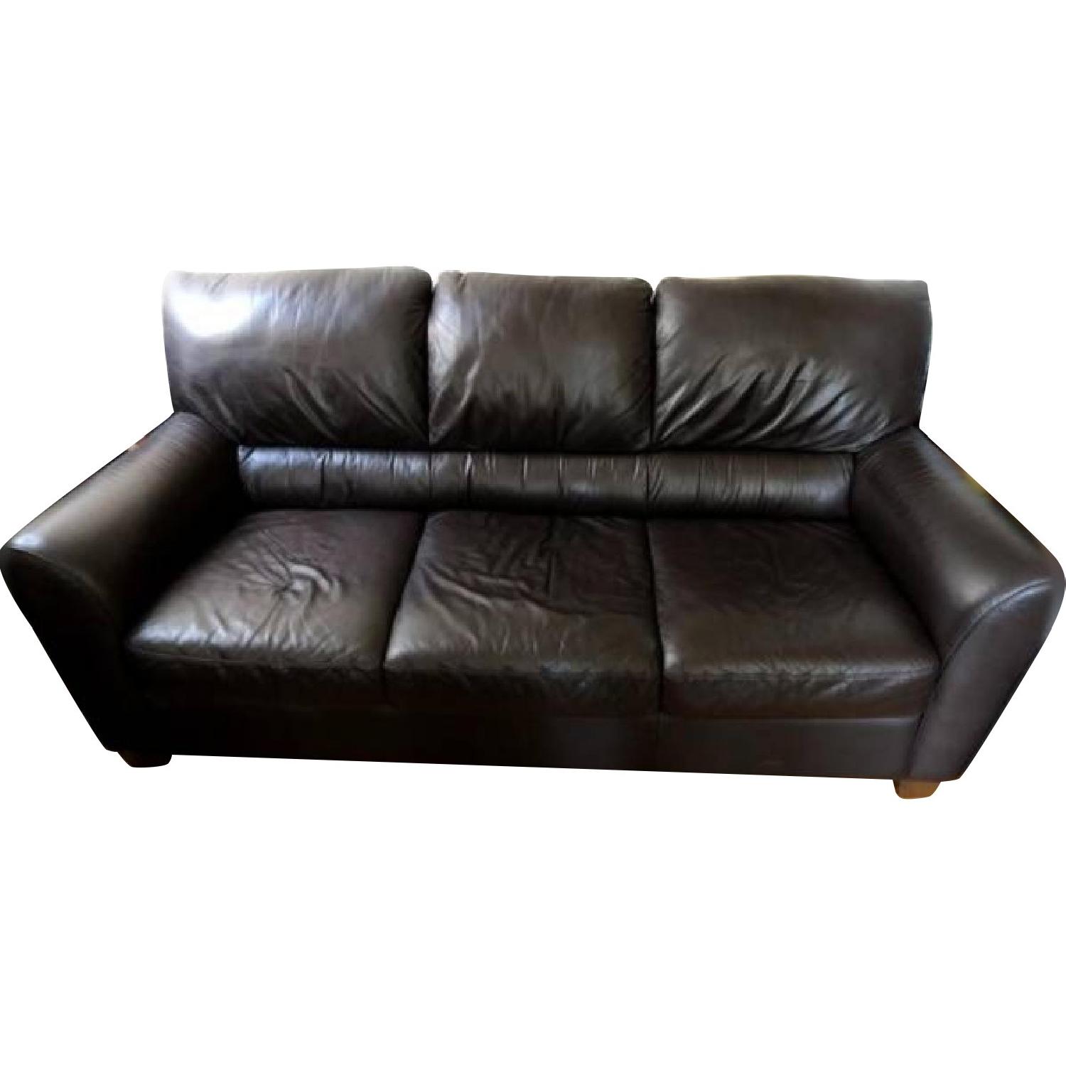Ikea Leather Sofa AptDeco