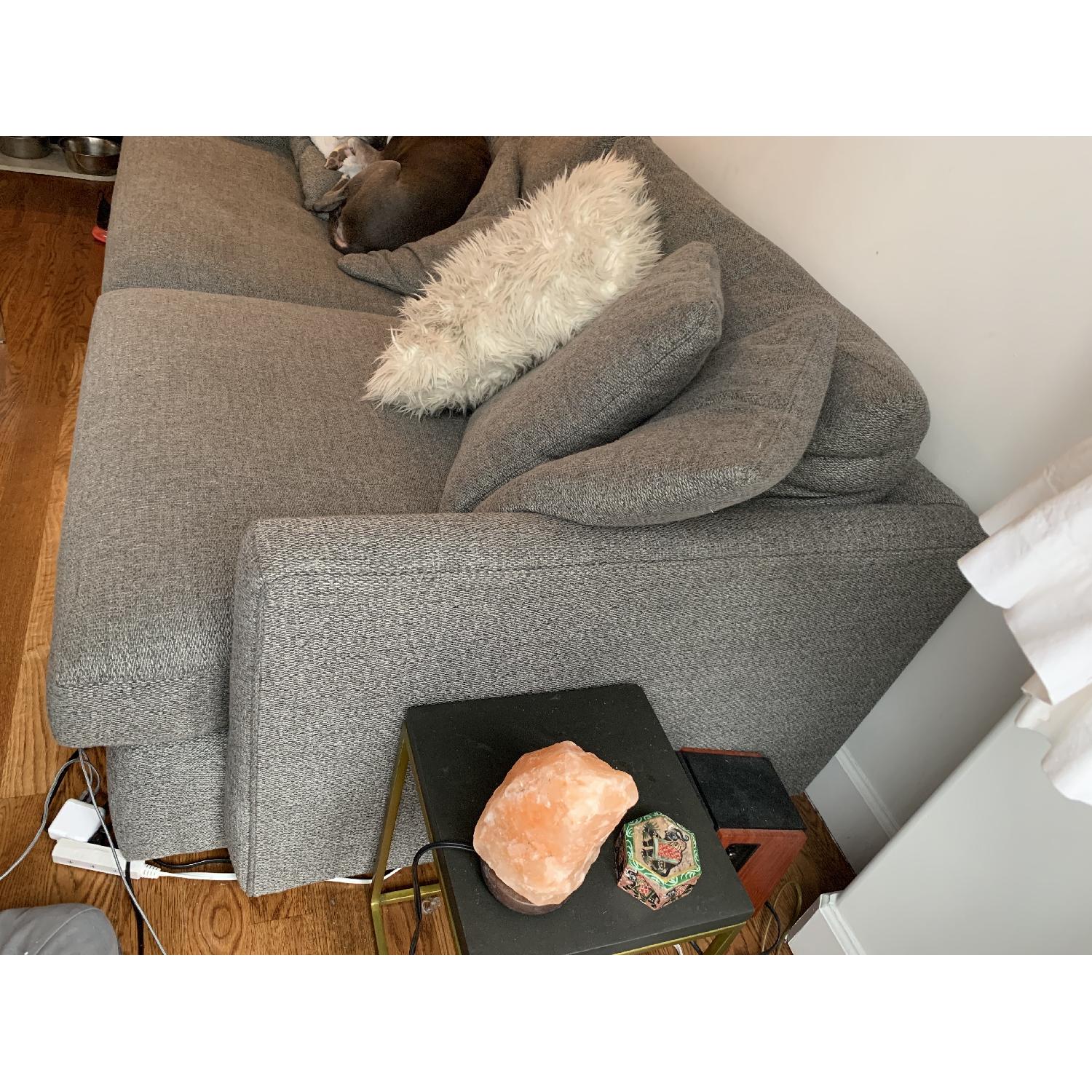 Crate & Barrel Lounge II Sofa in Taft Steel - image-5