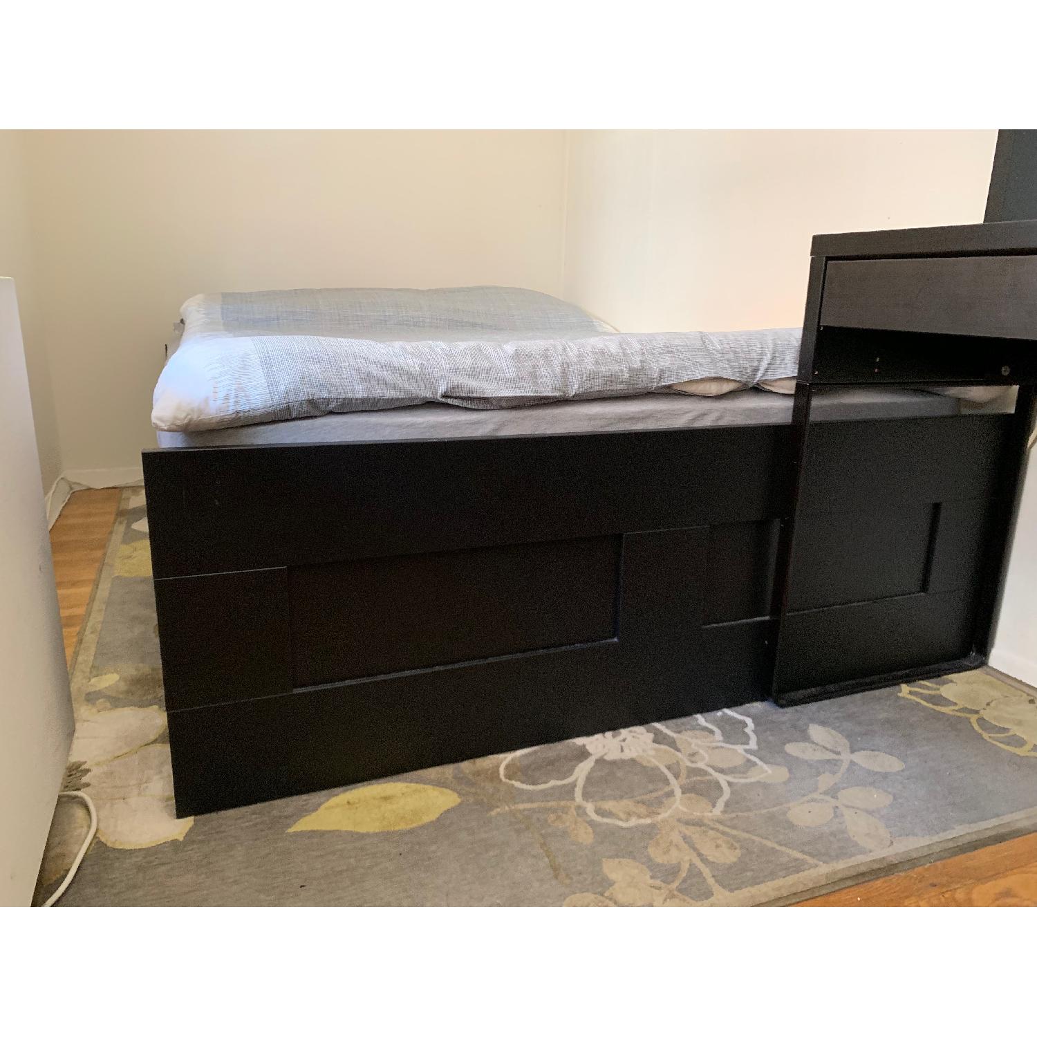 Ikea Brimnes Full Bed w/ Luroy Slat Base AptDeco