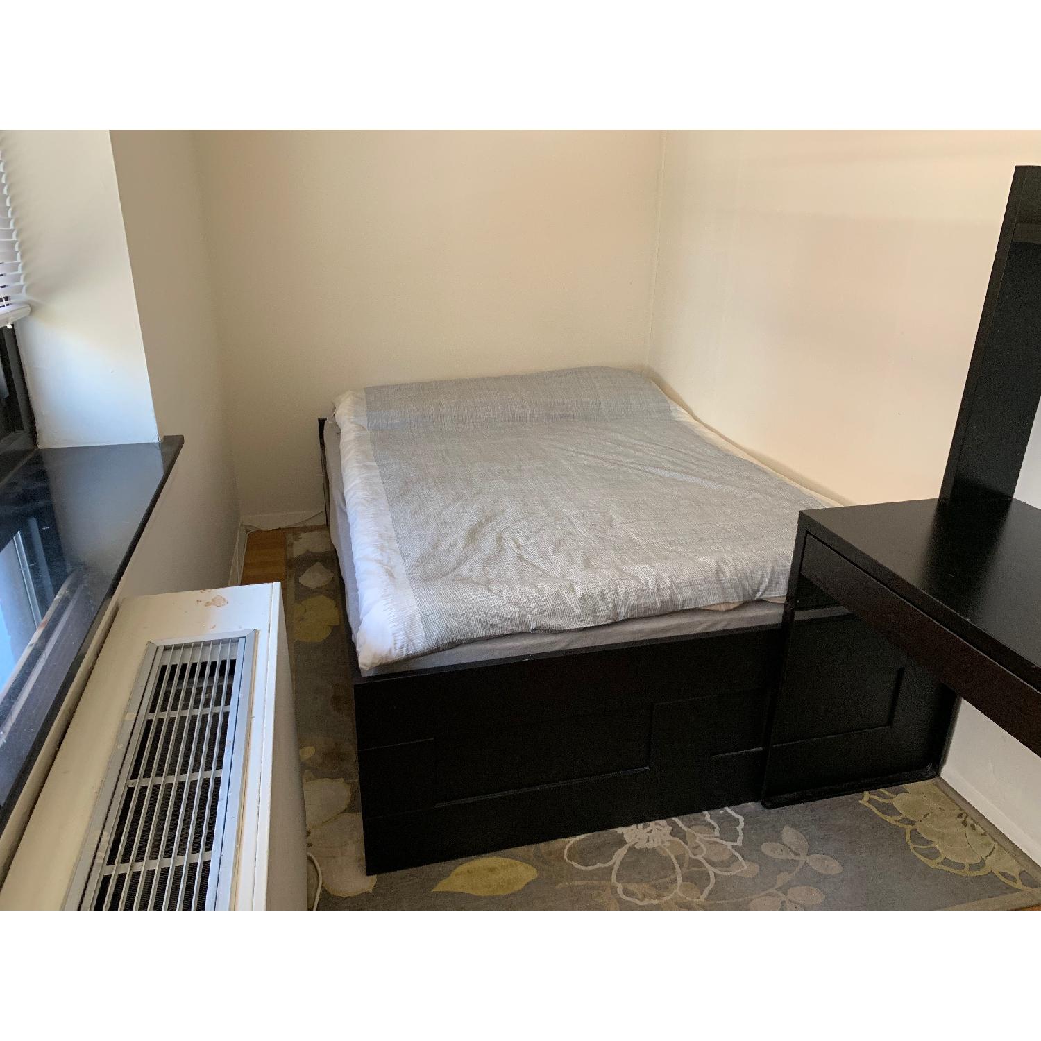 Ikea Brimnes Full Bed w/ Luroy Slat Base AptDeco