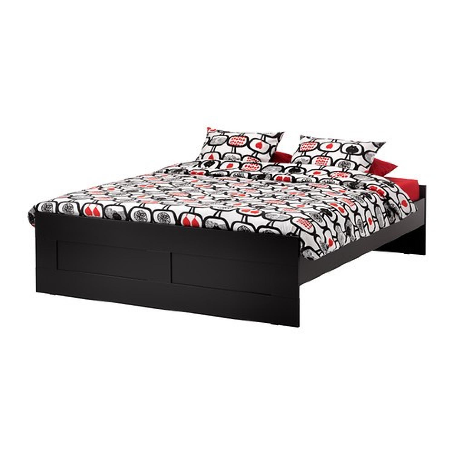 Ikea Brimnes Full Bed w/ Luroy Slat Base AptDeco