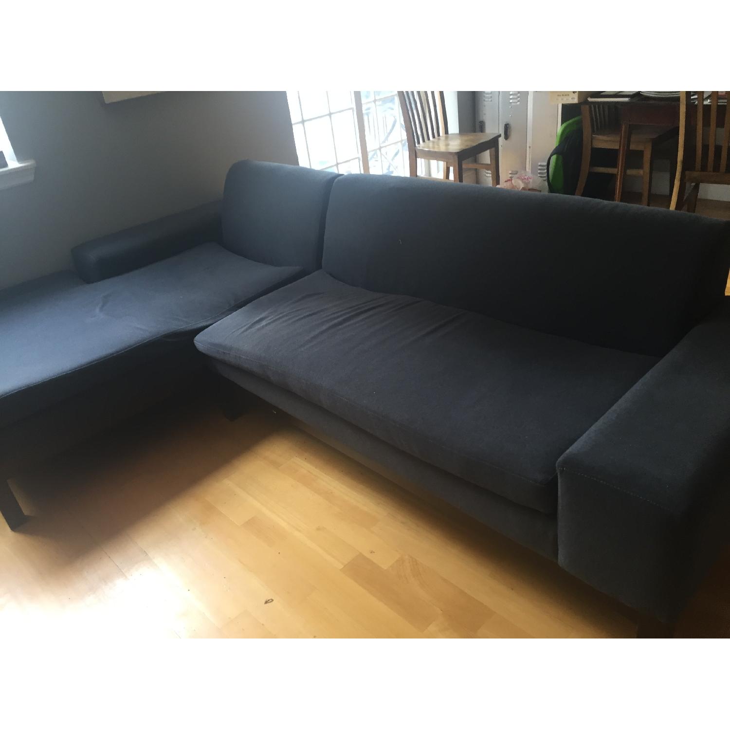 West Elm Lorimer Grey Sectional Sofa - AptDeco