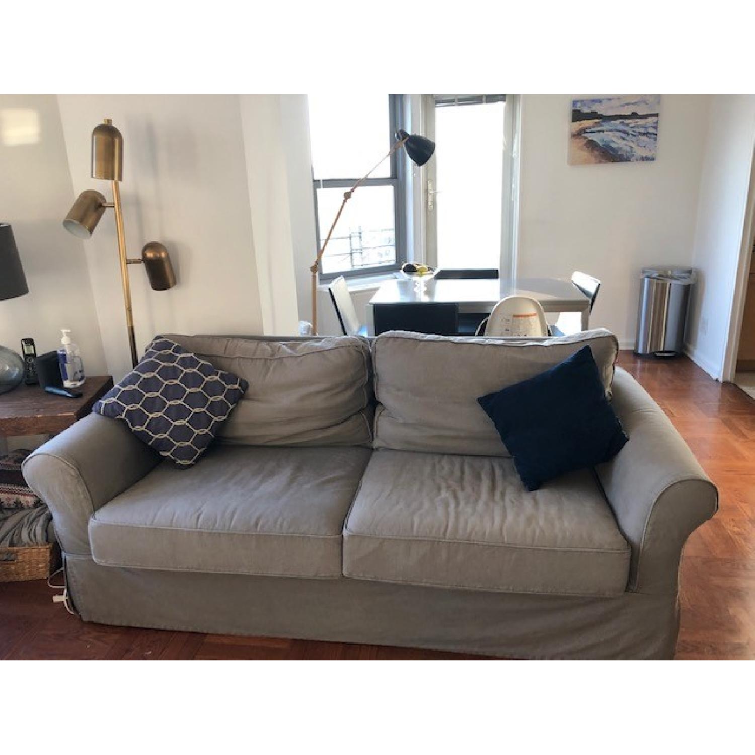 Pottery Barn PB Comfort Roll Slipcovered Sofa AptDeco