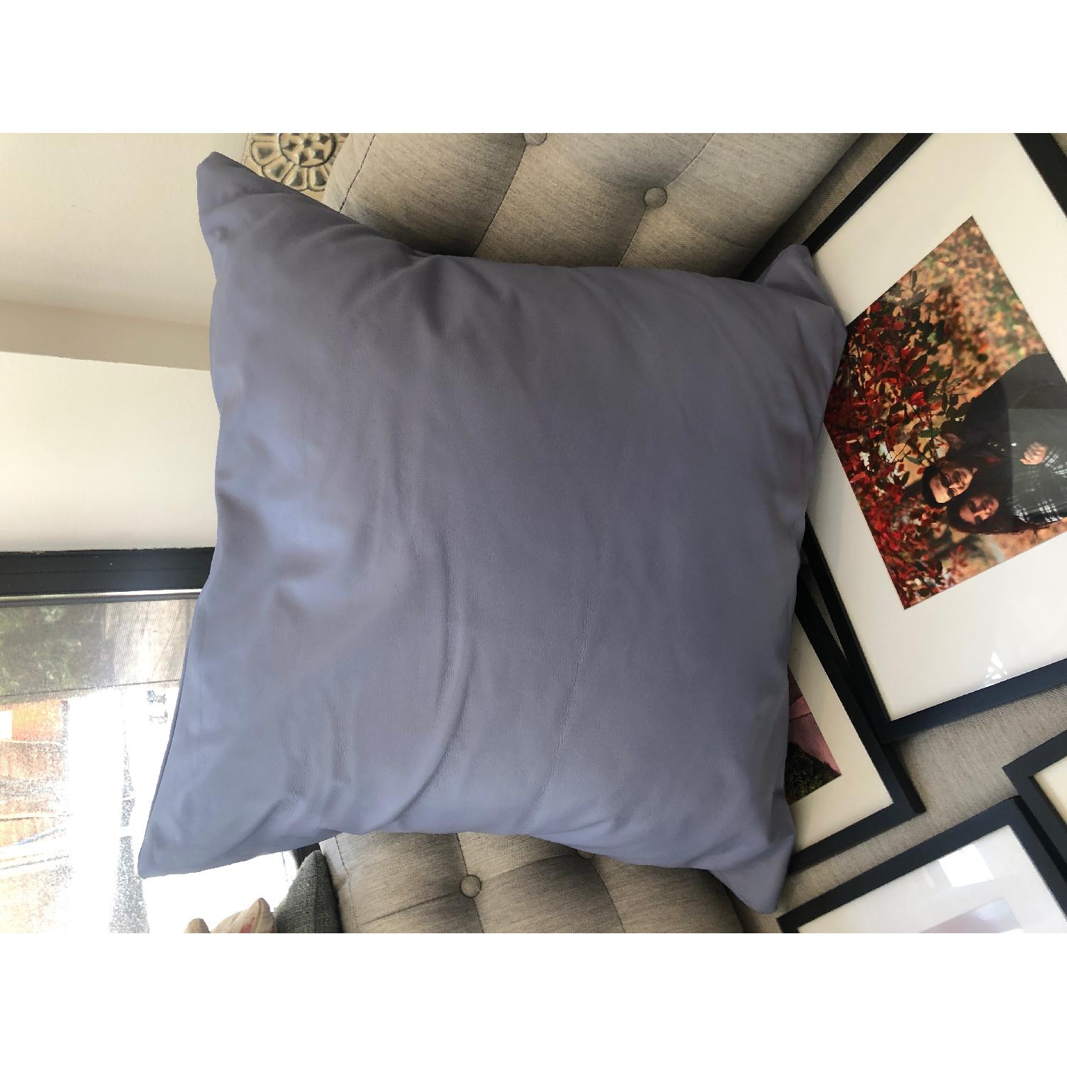 Cold Picnic Blue & Pink Leather Pillows - image-2