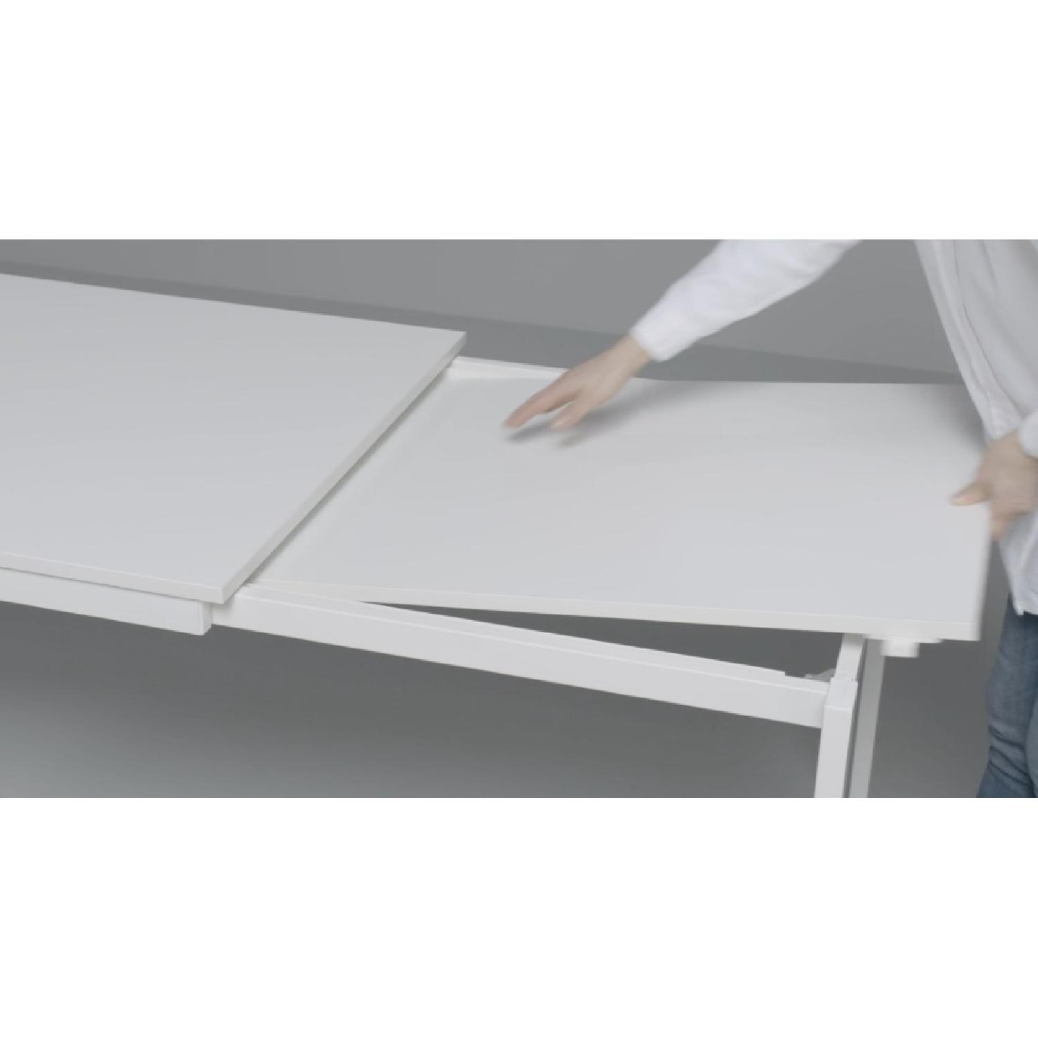Ikea White Expandable Table - image-2