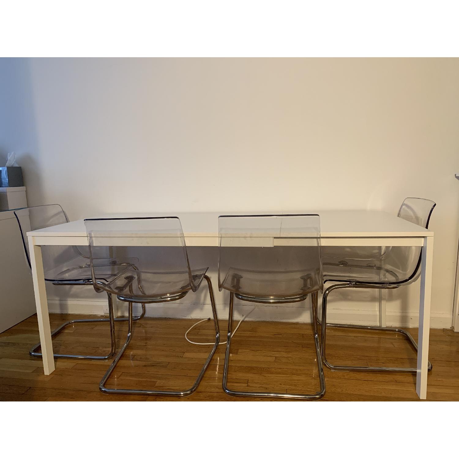 Ikea White Expandable Table - image-4