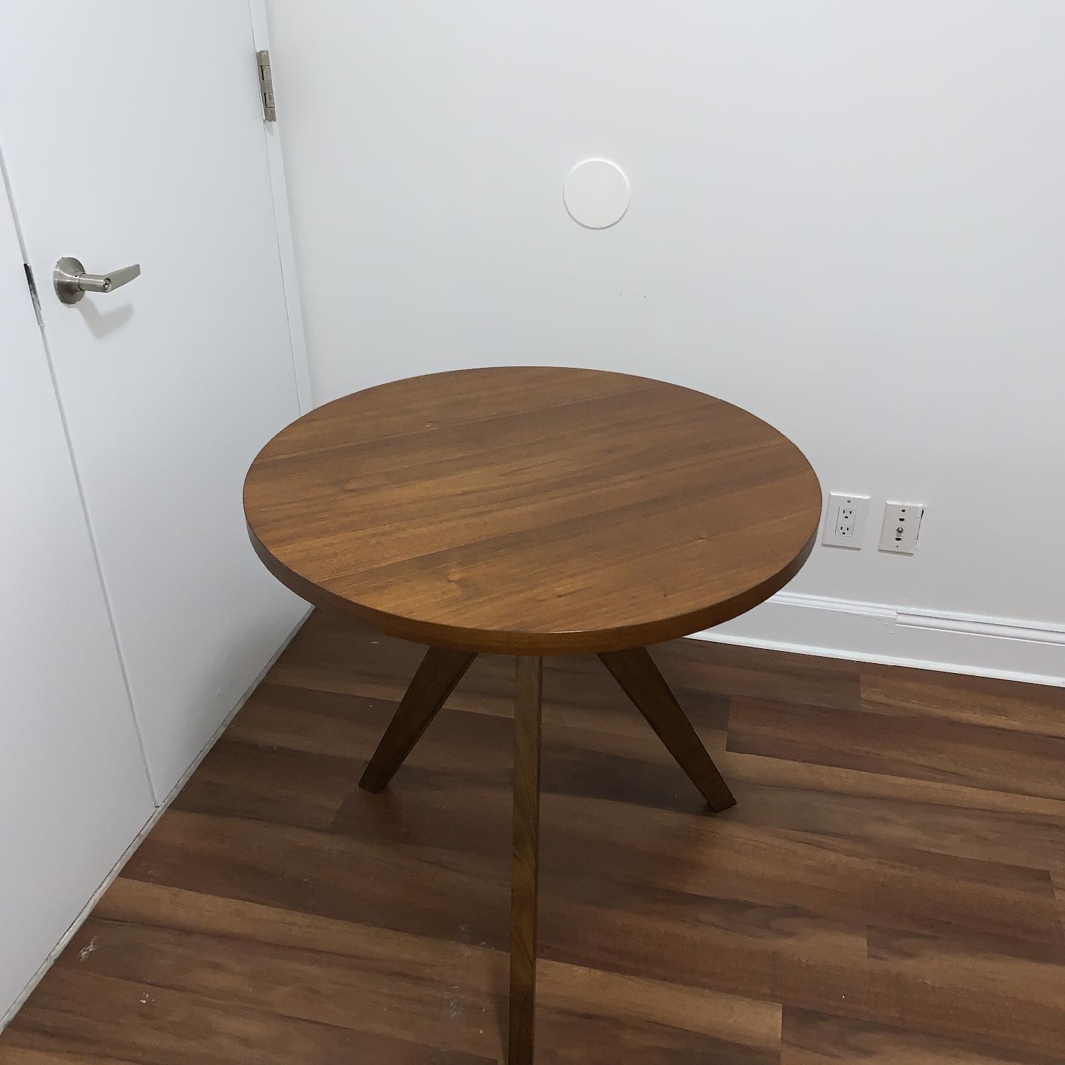 West Elm Tripod Table in Walnut AptDeco