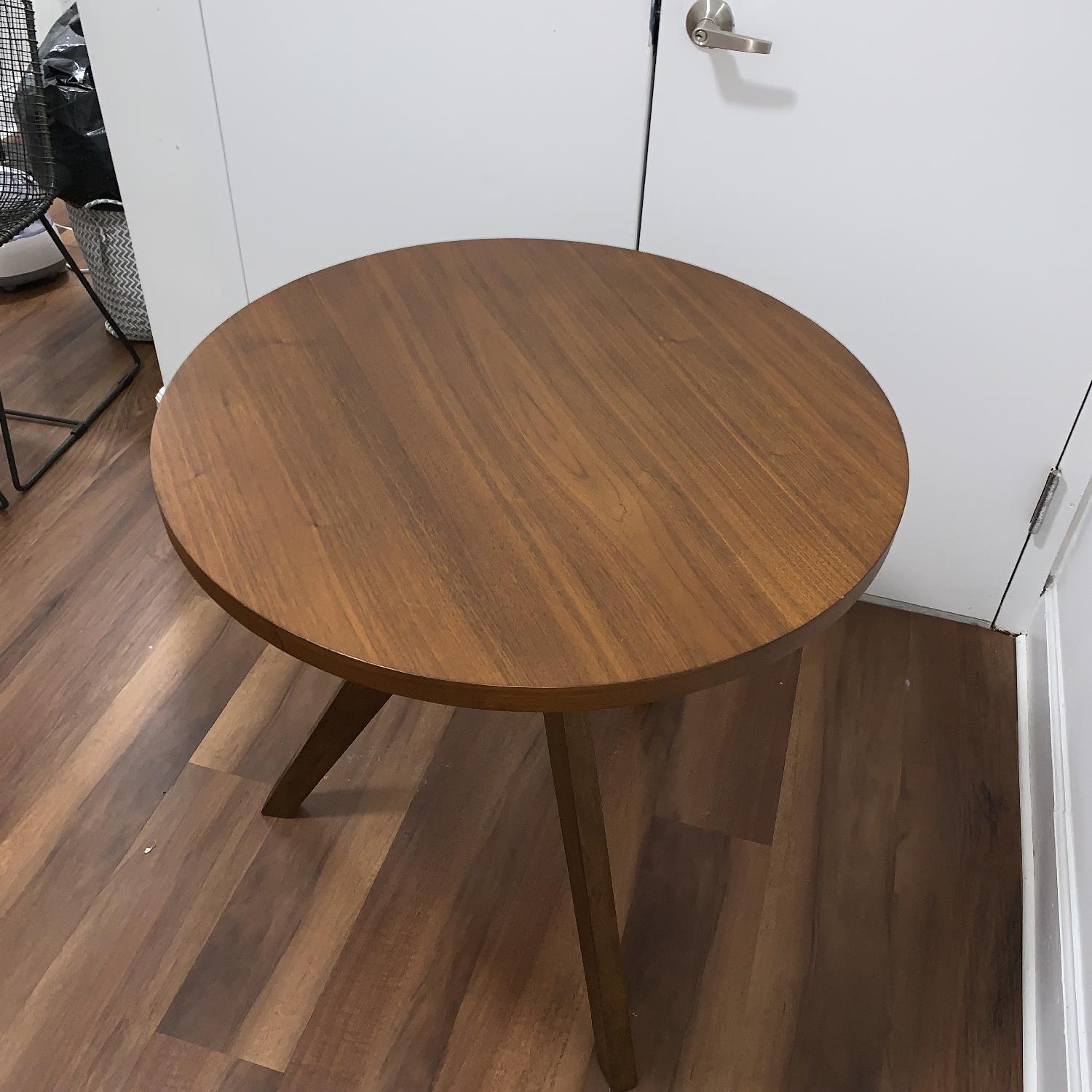 West Elm Tripod Table in Walnut AptDeco