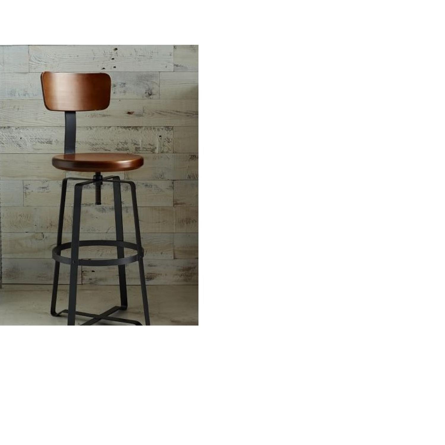 West Elm Adjustable Industrial Swivel Stools - image-1