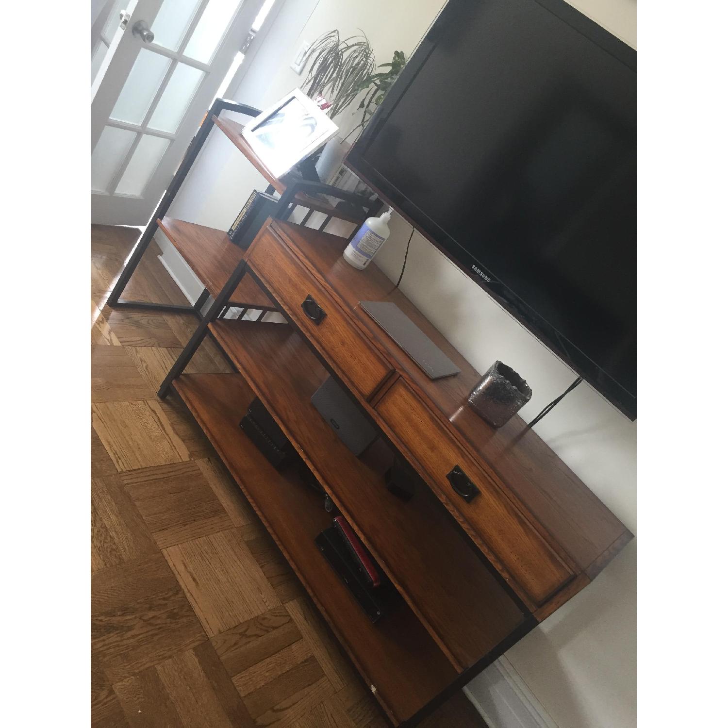 Homestyles Distressed Oak Media Console - image-1