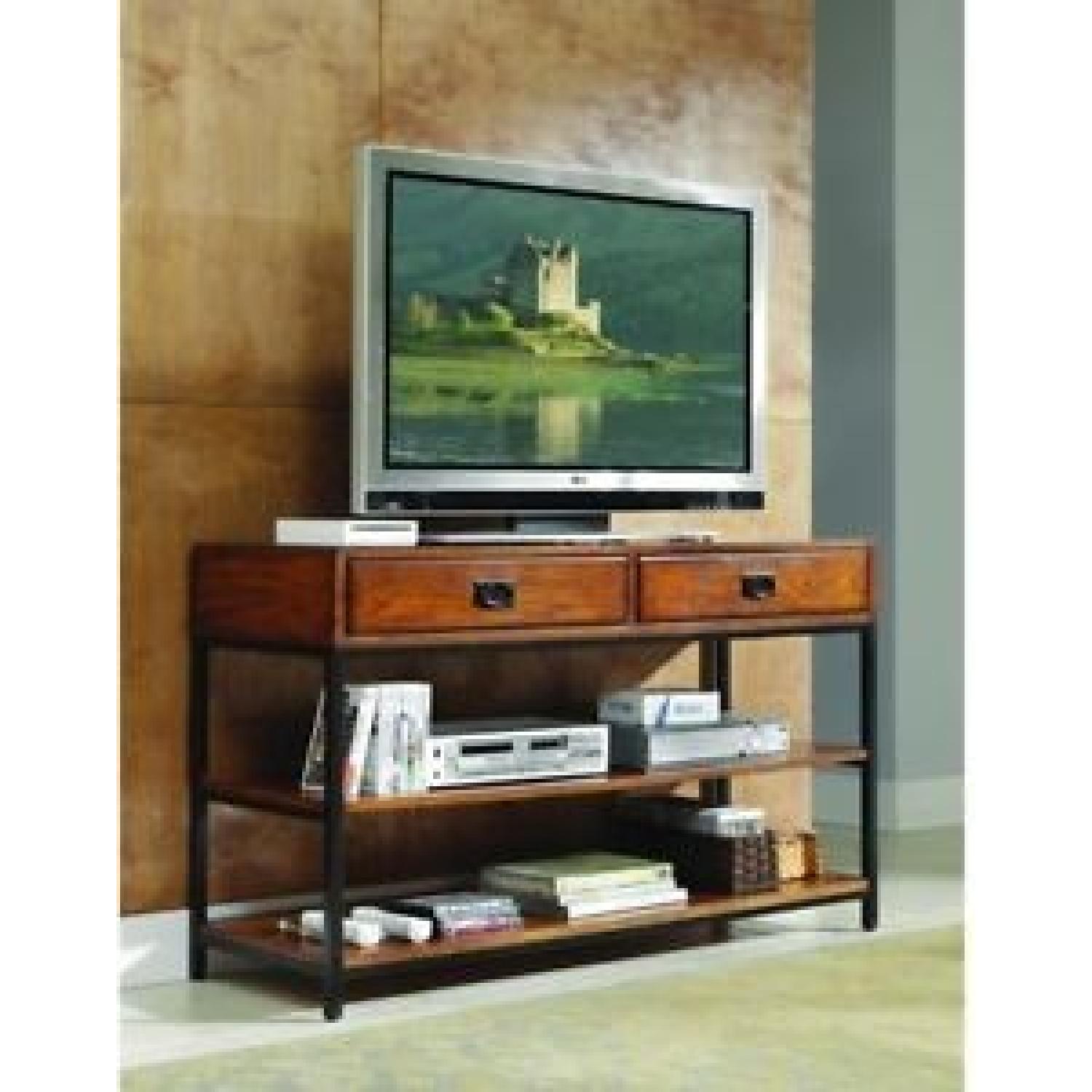 Homestyles Distressed Oak Media Console - image-4