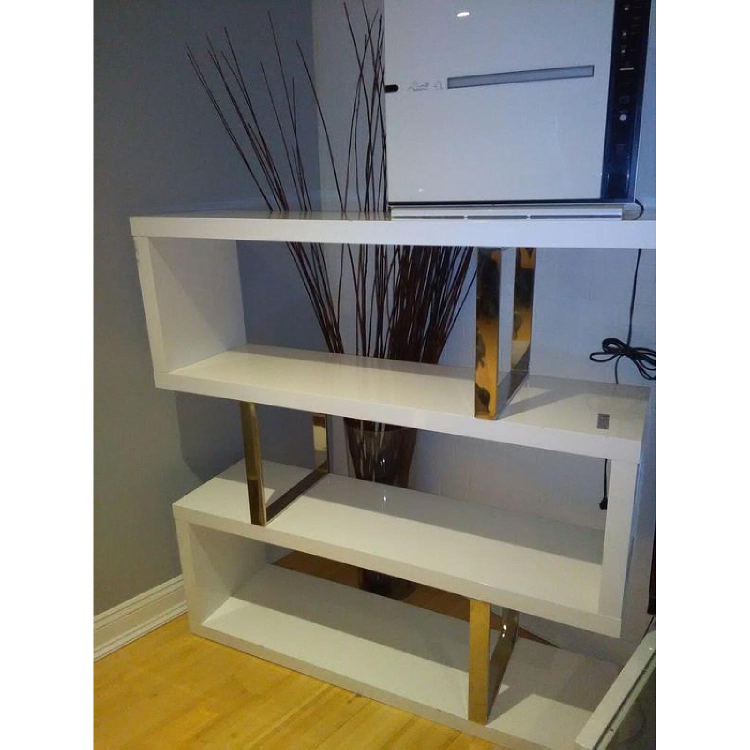Modani White Lacquer Shelving System - image-1