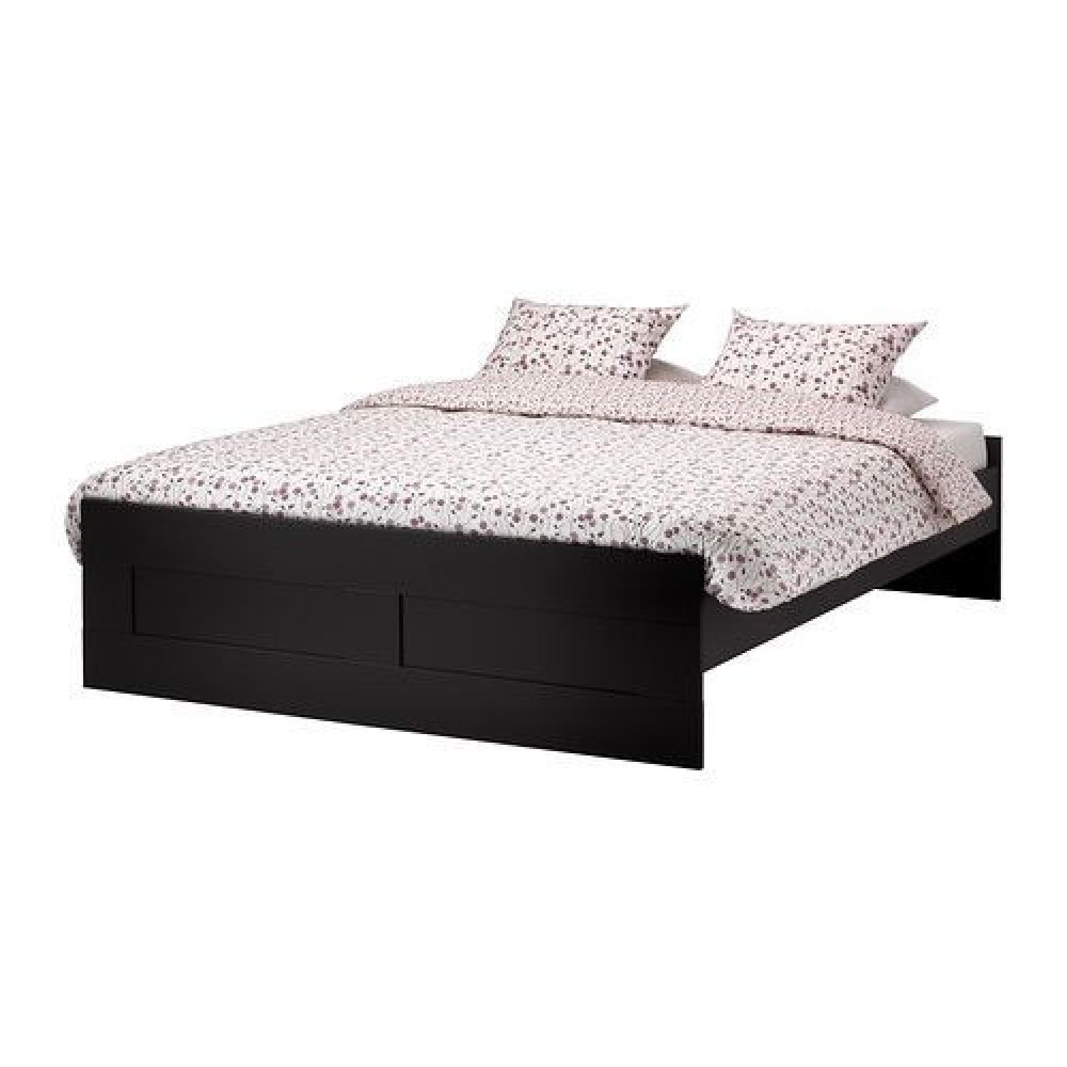 Ikea Brimnes Full Bed w/ Luroy Slat Base AptDeco