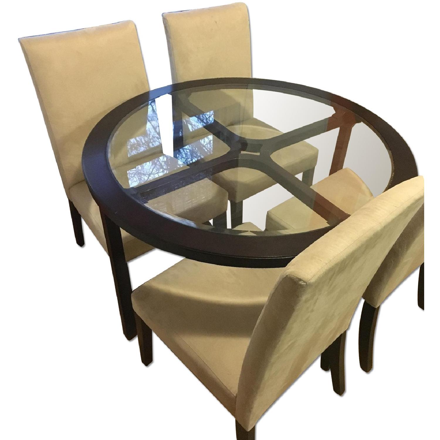 Contemporary Style Dining Table w/ 4 Chairs - image-0