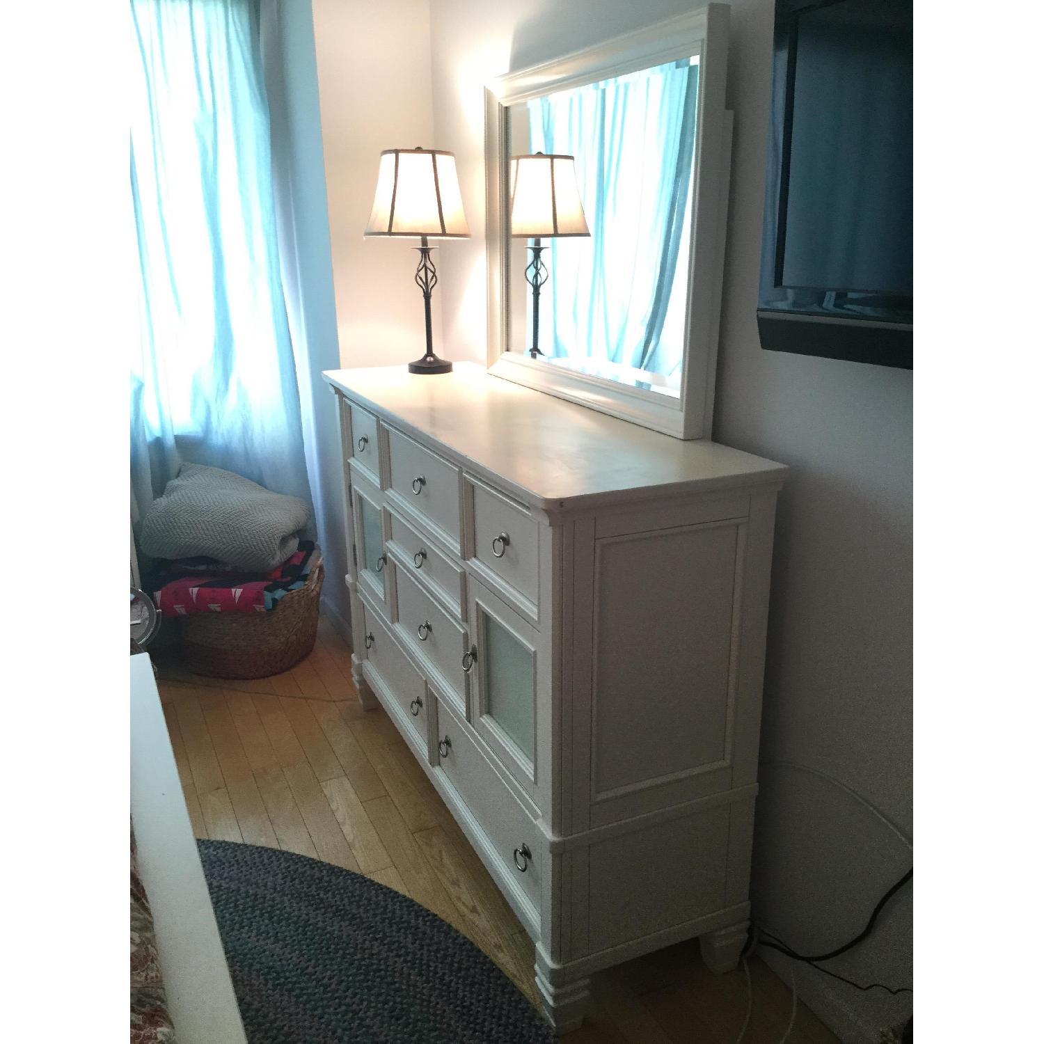 Ashley's Prentice White Dresser w/ Mirror - image-2