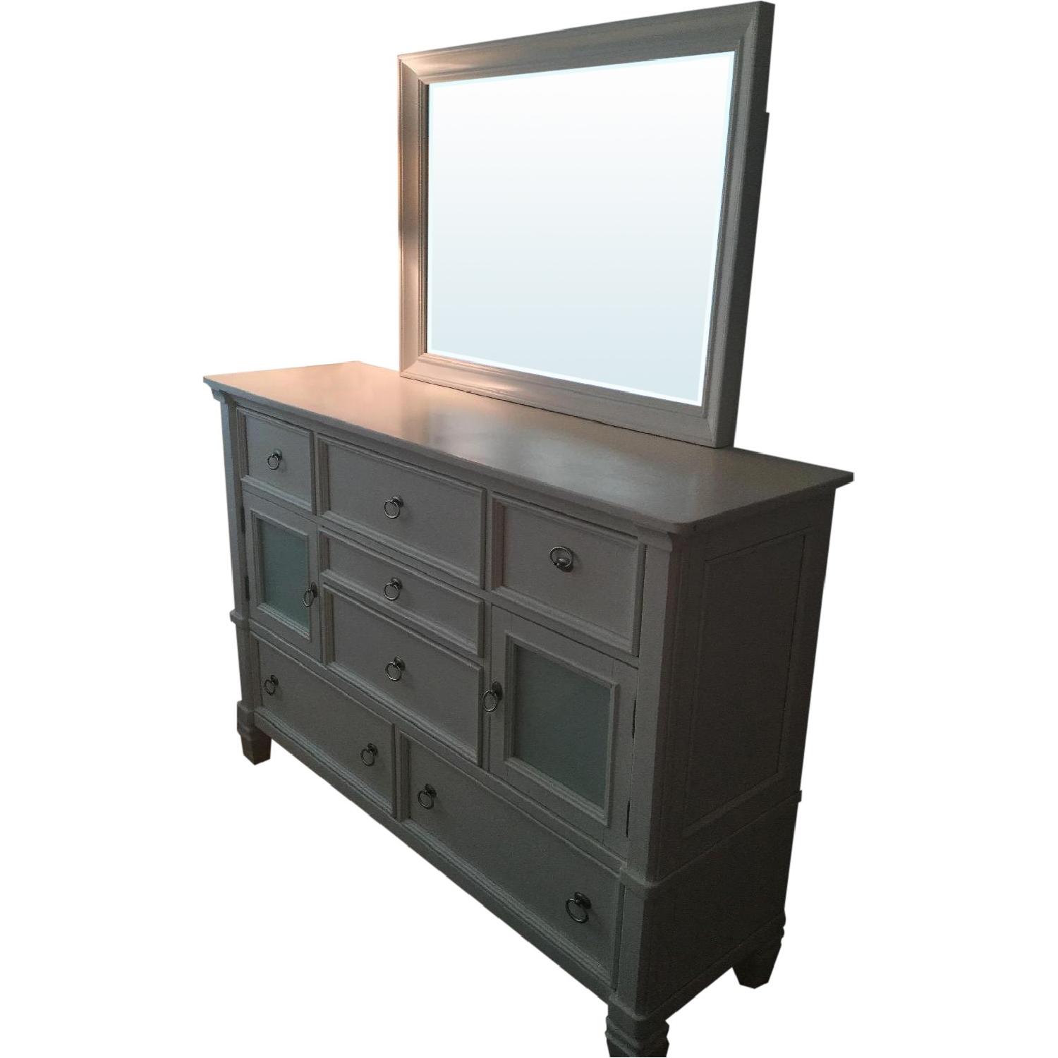 Ashley's Prentice White Dresser w/ Mirror - image-0
