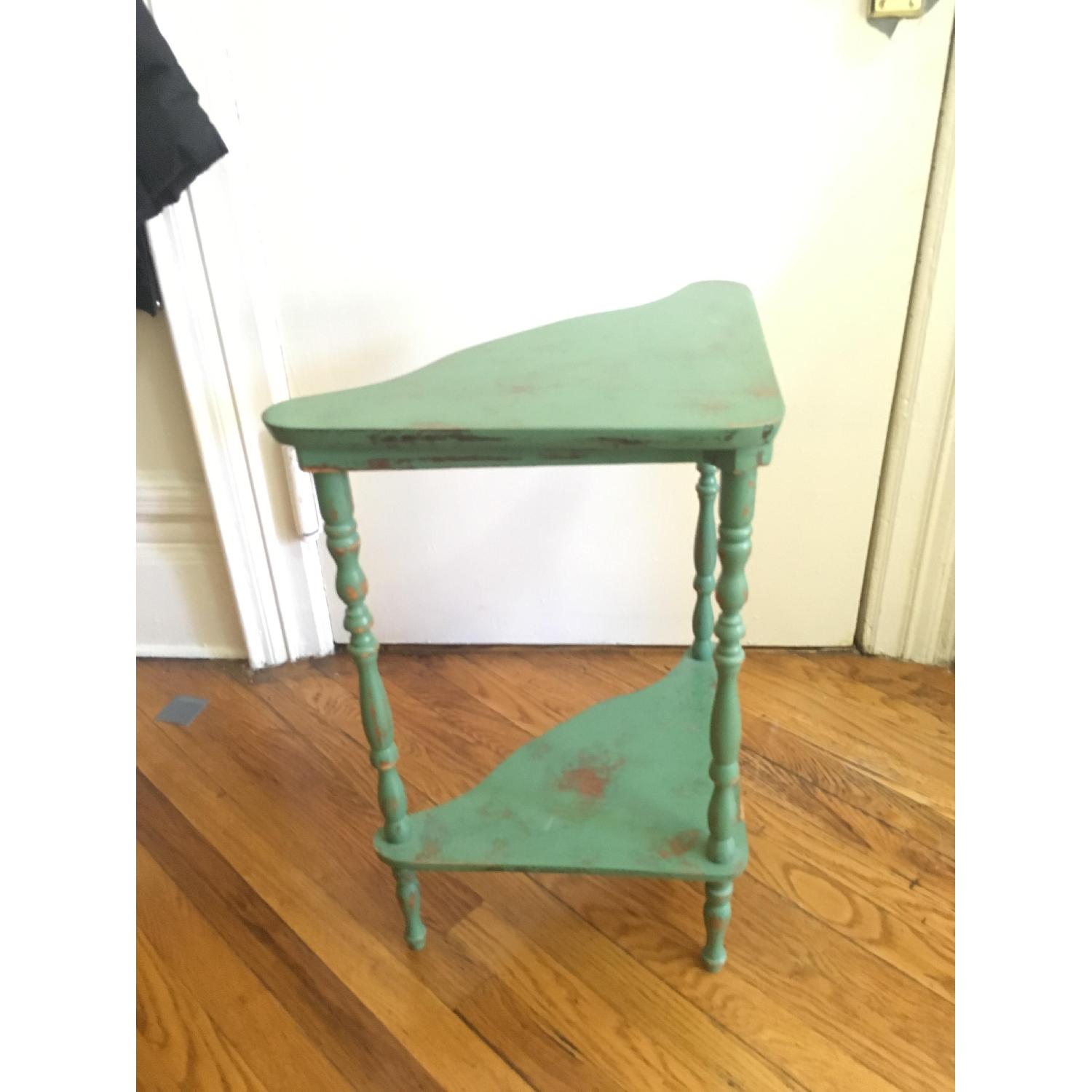 Shabby Chic Green Corner Table - image-2