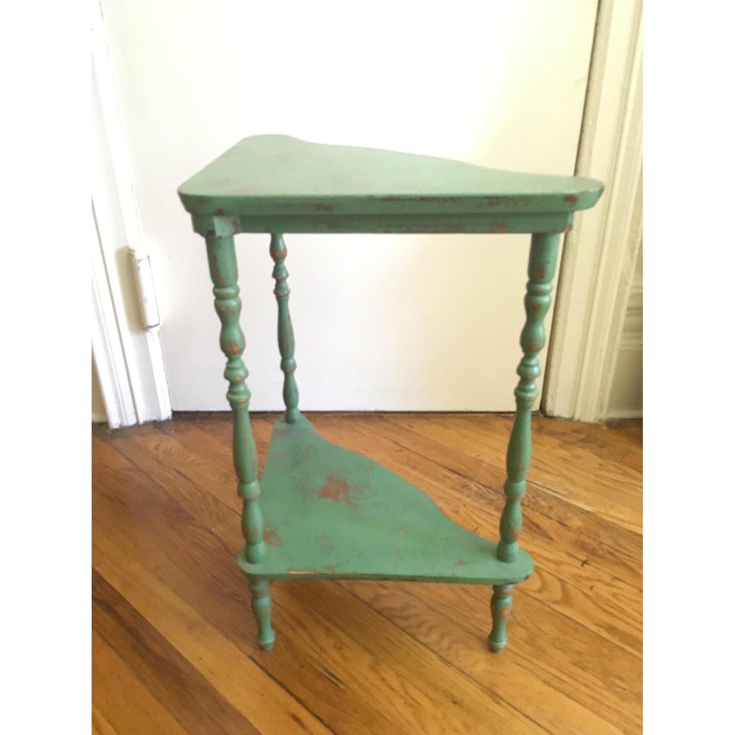 Shabby Chic Green Corner Table - image-3
